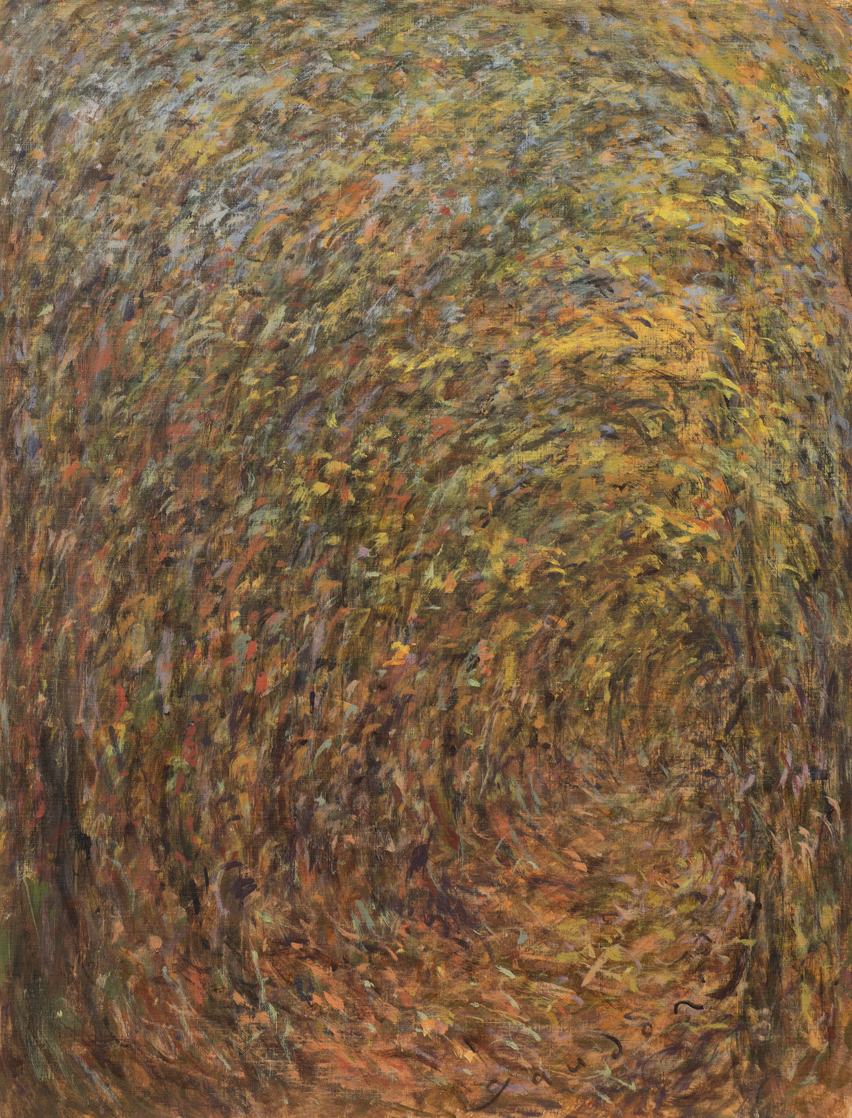 Forest 22 (2024), acrylic on cellulose, 19 x 24 inches