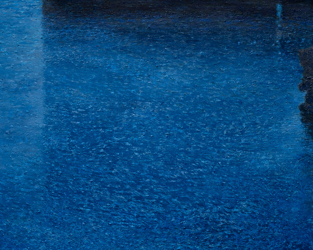 Ocean, midnight blue (2022), oil on canvas, 30x24in