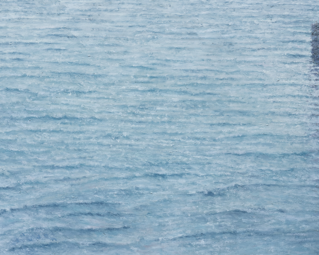 Ocean, sparkle effect (2022), oil on canvas, 30x24in