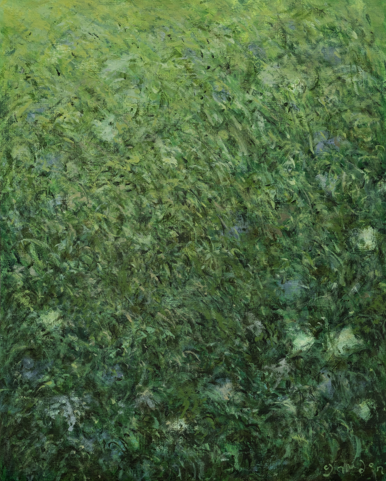 Wildflowers, new growth (2023), acrylic on cellulose, 19 x 24 inches