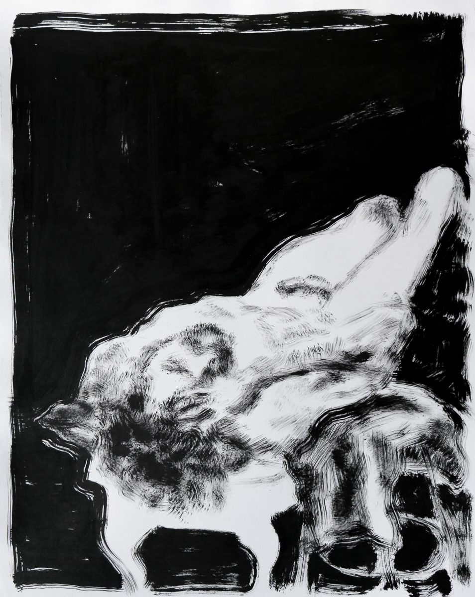 Sprawl (2017), ink on paper, 19x24in