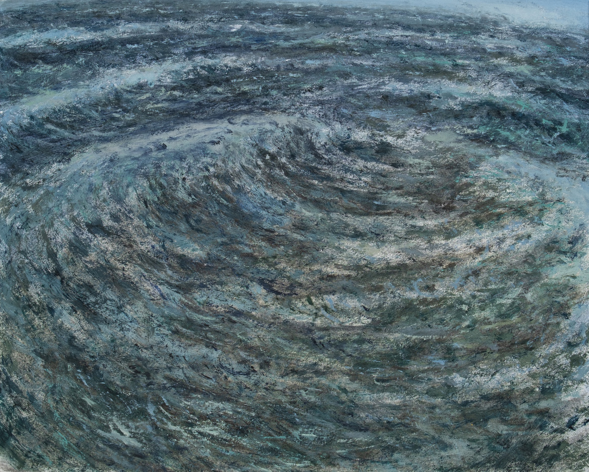 Waterscape 01 (2023), oil on paper, 50.8x40.64cm (20x16in)