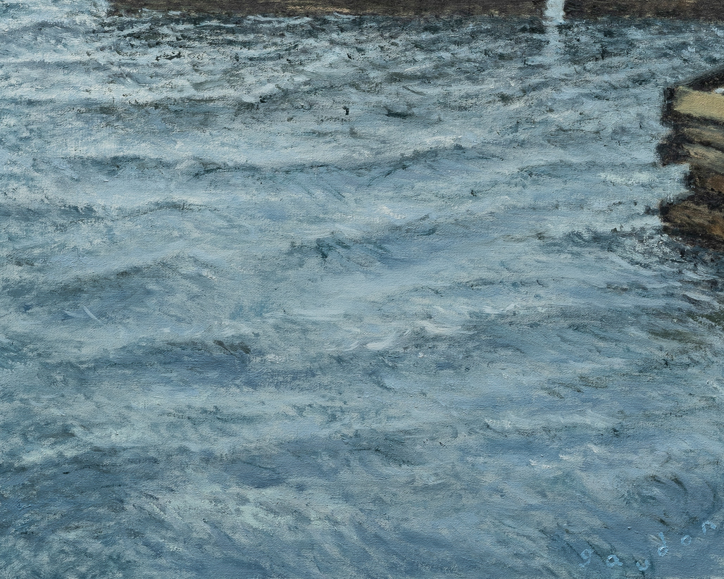 Ocean, grey winds (2022), oil on canvas, 16x20in