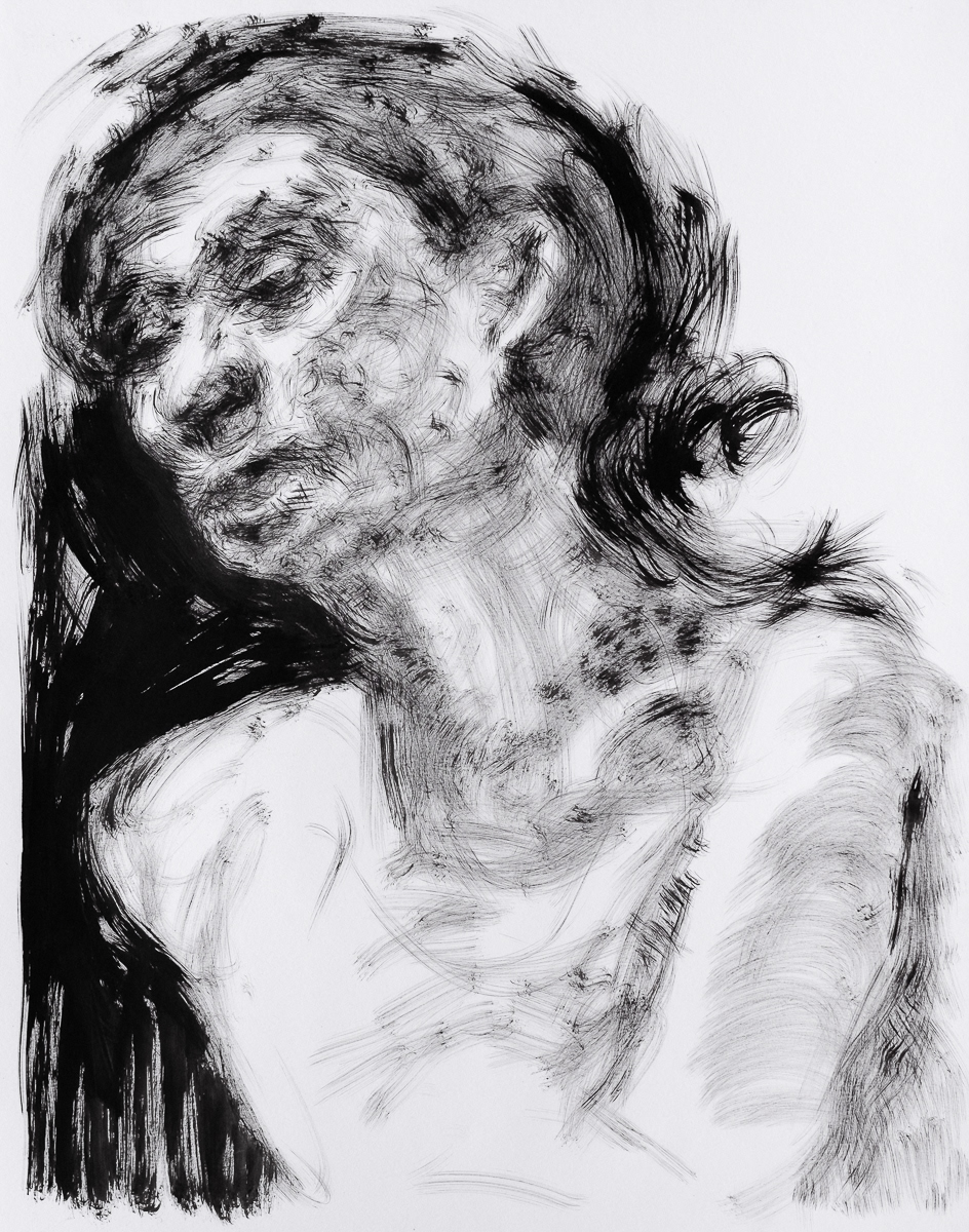 Cycle (Back Around) (2017), ink on paper, 19x24in