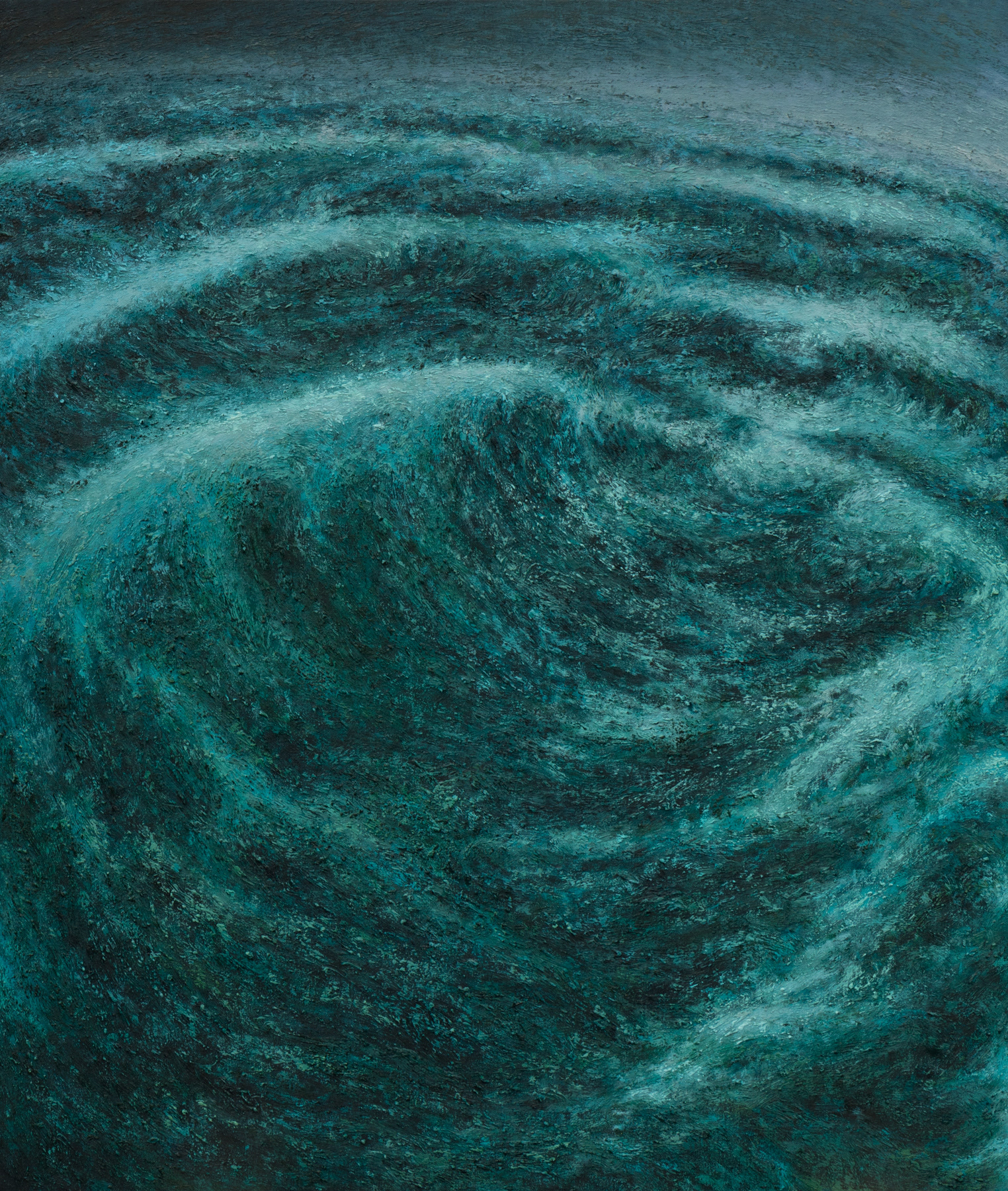 Land and sea vi (2024), oil on canvas, 34 x 40 inches