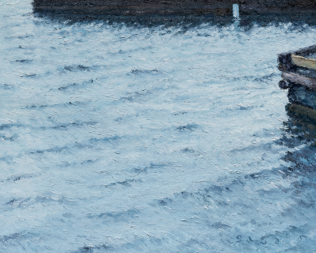 Ocean, early afternoon light (2022), oil on canvas, 16x20in