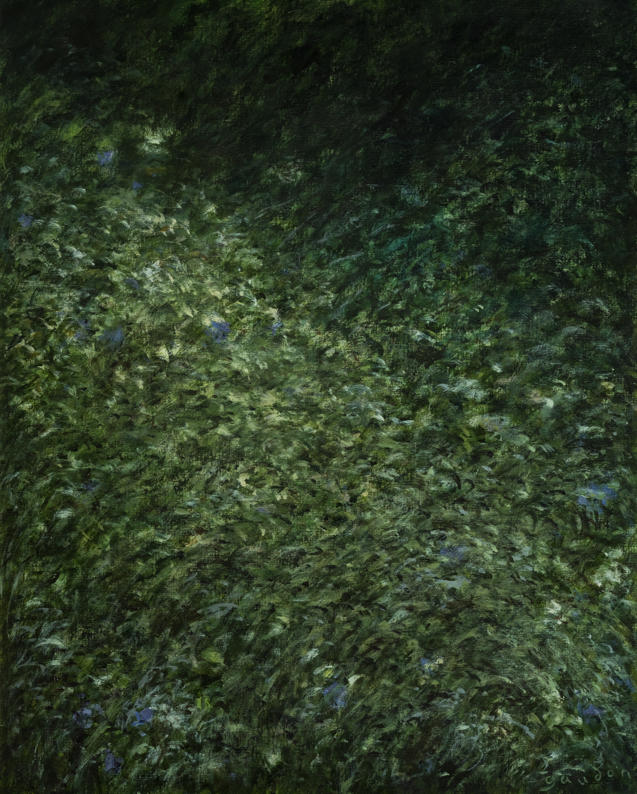 Wildflowers, dawn (2023), acrylic on cellulose mounted on wood, 24 x 30 inches