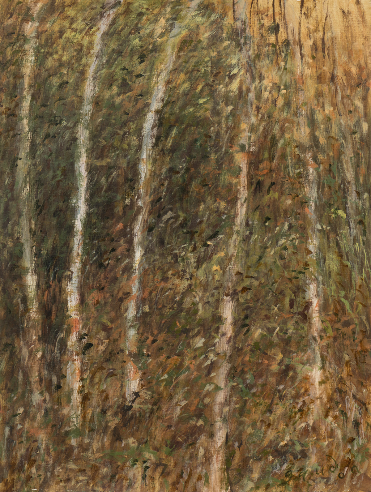 Forest 19 (2024), acrylic on cellulose, 18 x 24 inches