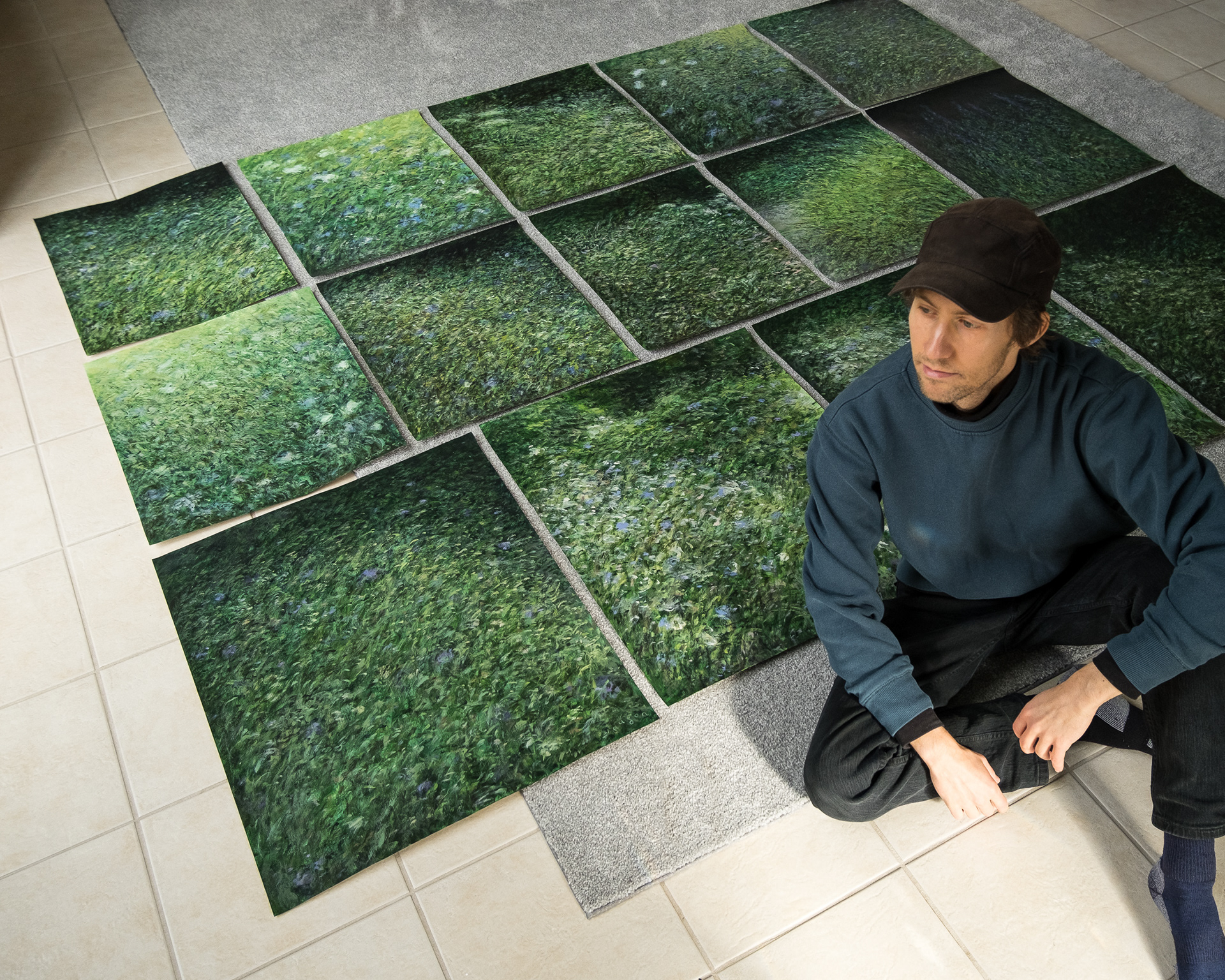 Curt with his 'Wildflowers' series, 2023