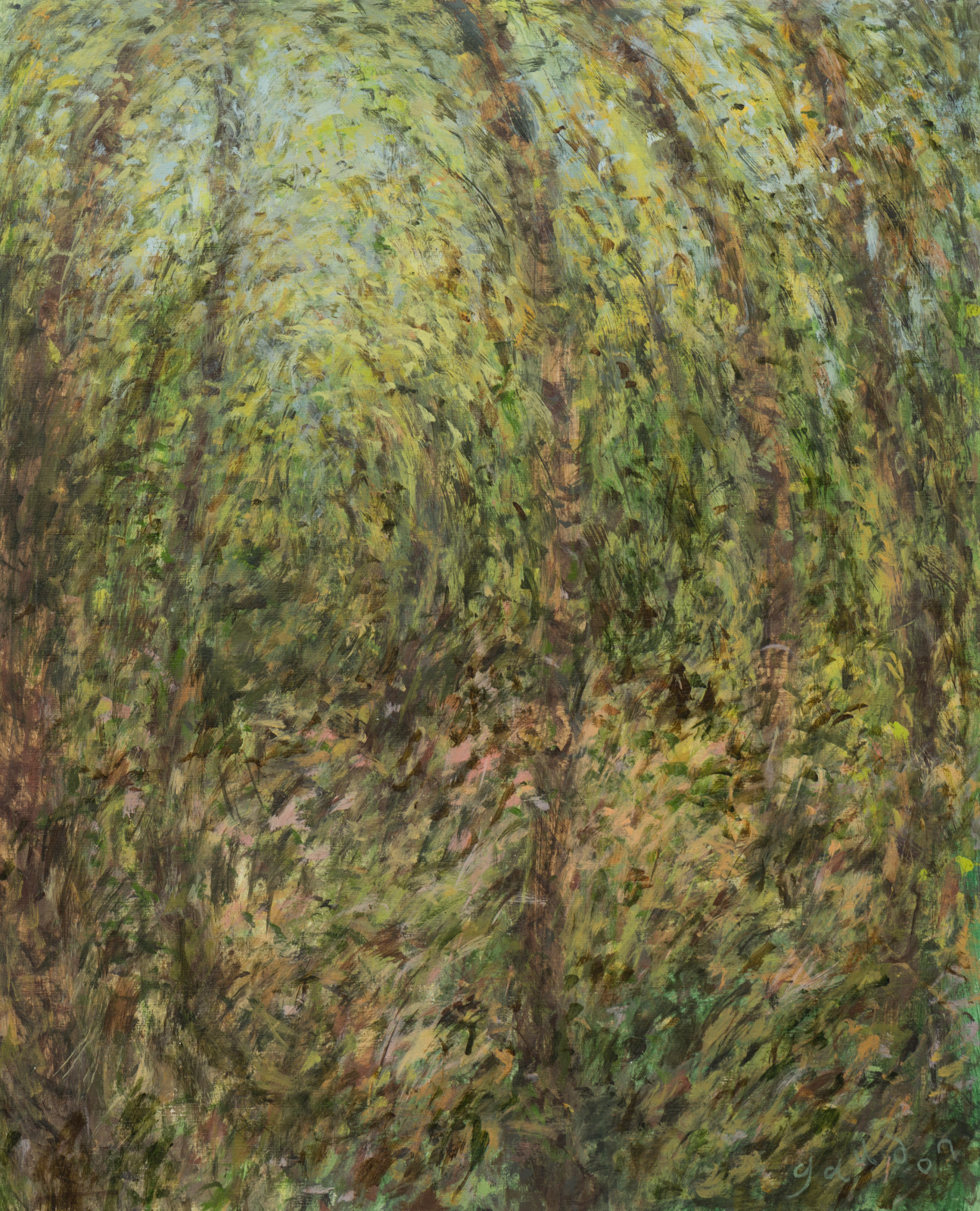 Forest 24 (2024), acrylic on cellulose, 19 x 24 inches