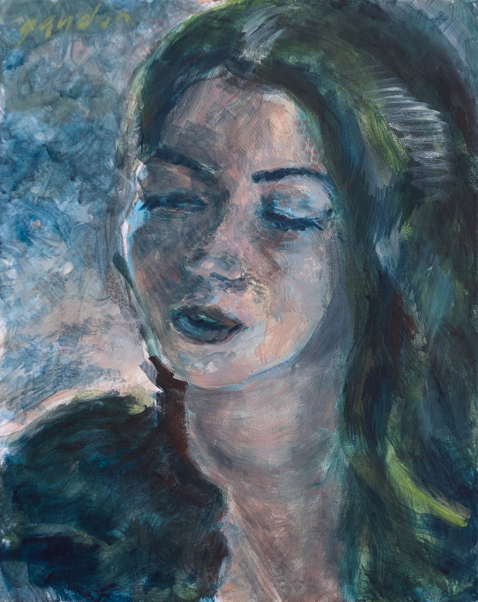 Blue (2014), acrylic on canvas, 16x20in