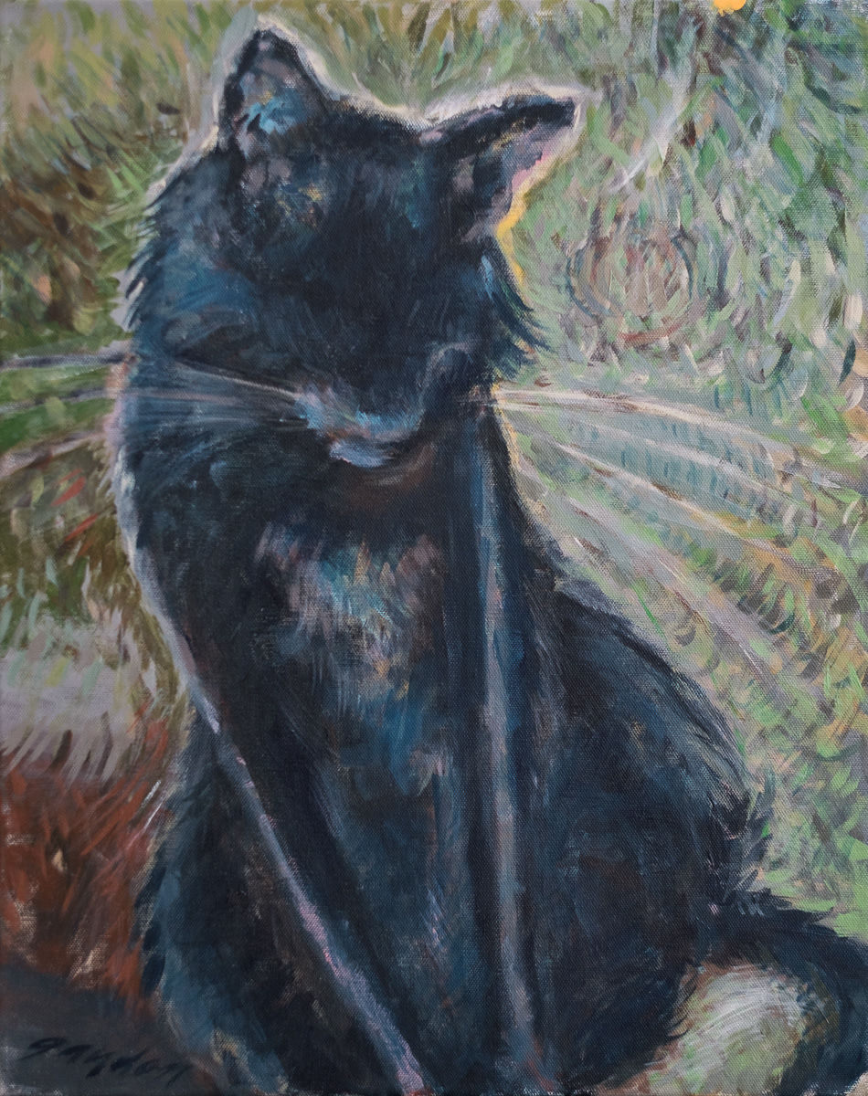 The Blind Cat (2014), acrylic on canvas, 16x20in