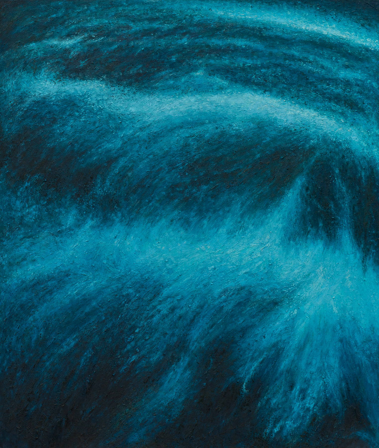 Land and sea v (2024), oil on canvas, 34 x 40 inches