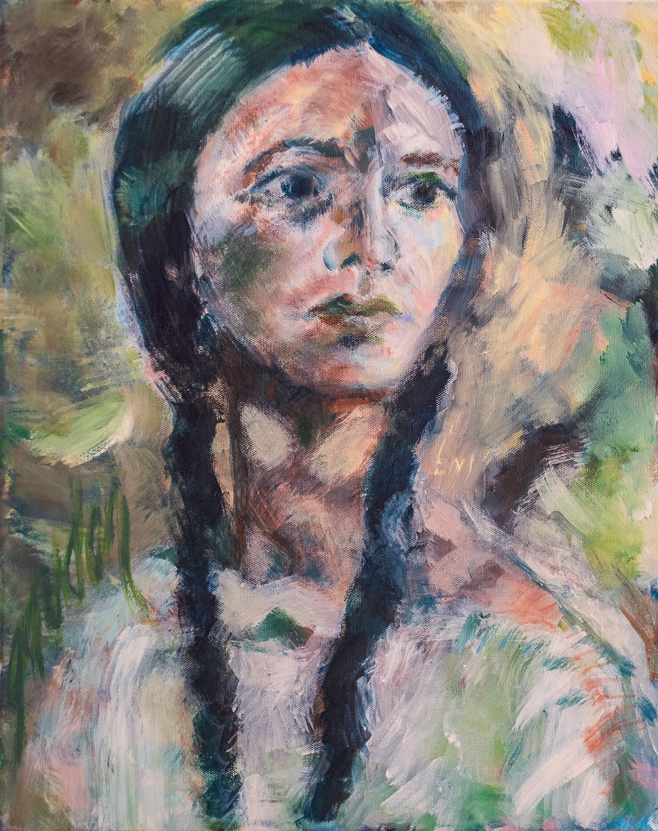 Twist (2015), acrylic on canvas, 18x24in