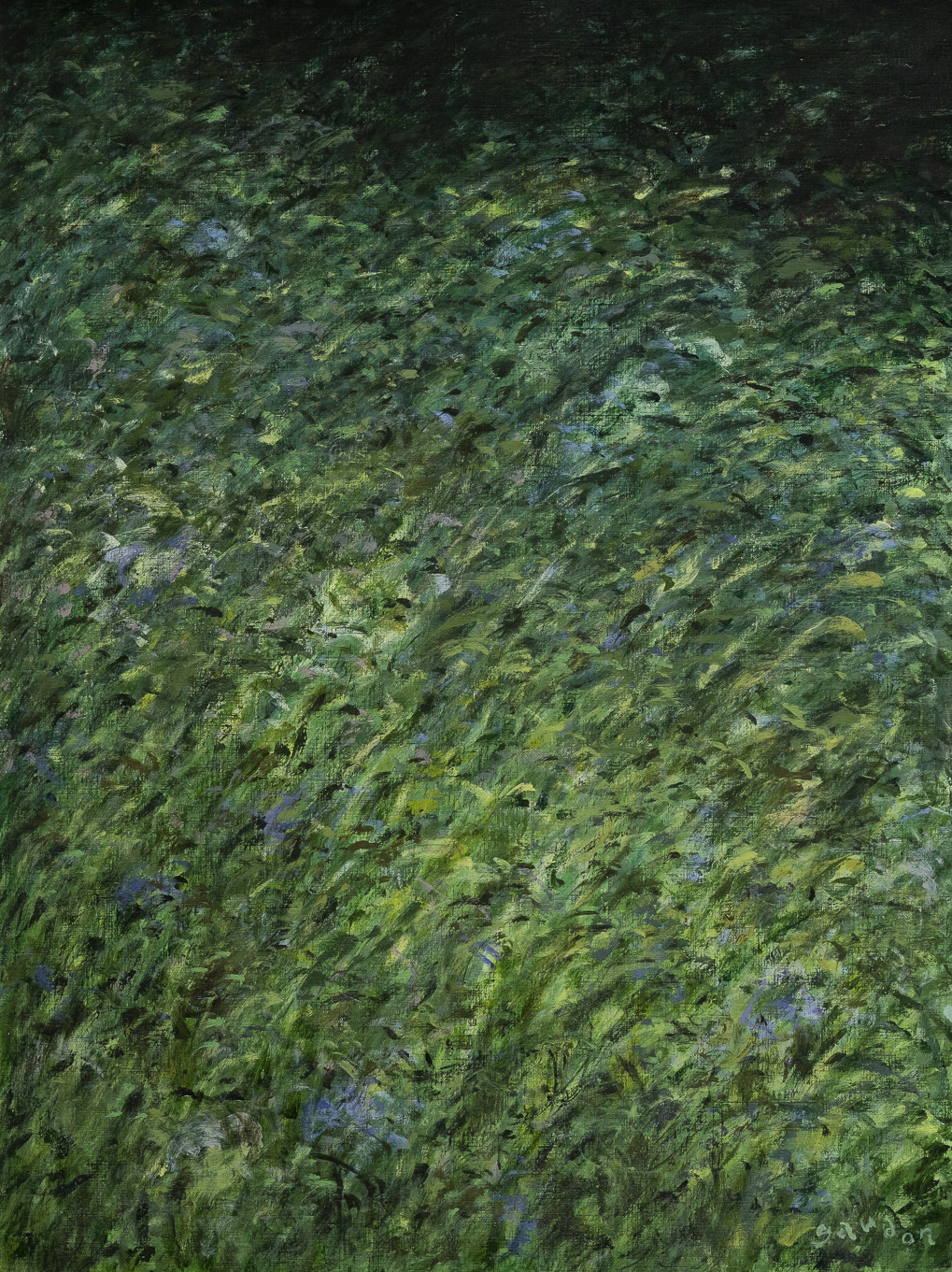 Wildflowers, reflection (2023), acrylic on cellulose, 18 x 24 inches