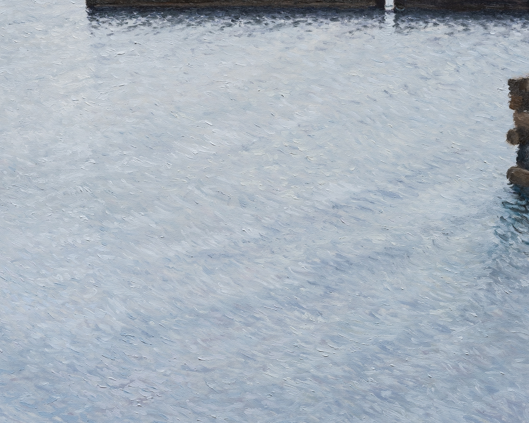 Ocean, white light (2022), oil on canvas, 16x20in