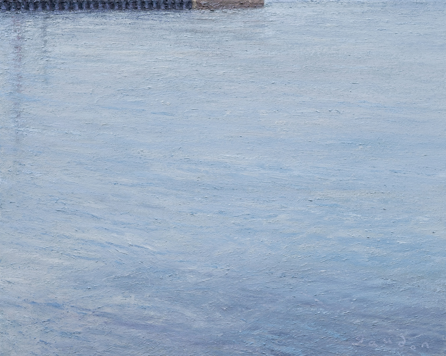 Lake Huron, glass (2022), oil on canvas, 50.8x40.64cm (20x16in)