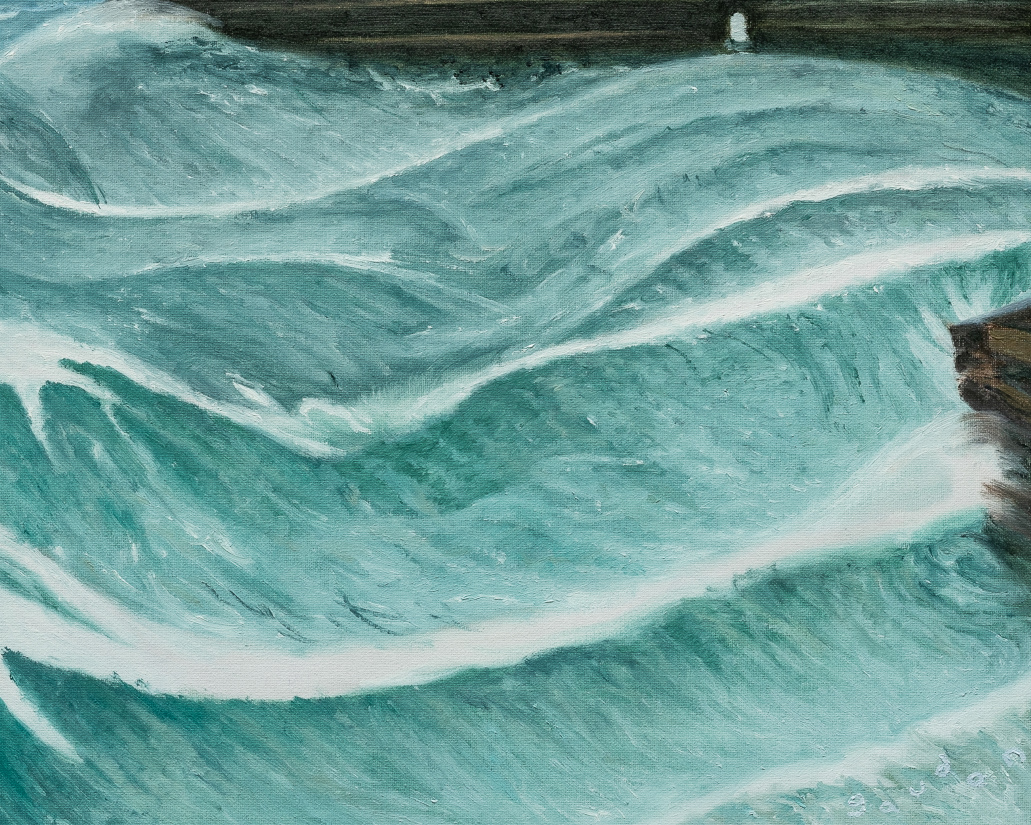 Ocean, the storm (2022), oil on canvas, 16x20in