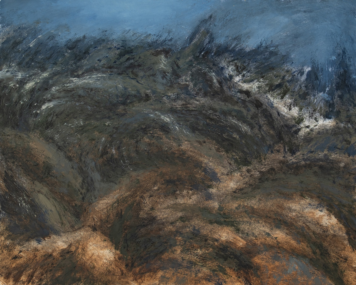 Water[land]scape 06 (2023), oil on paper, 50.8x40.64cm (20x16in)