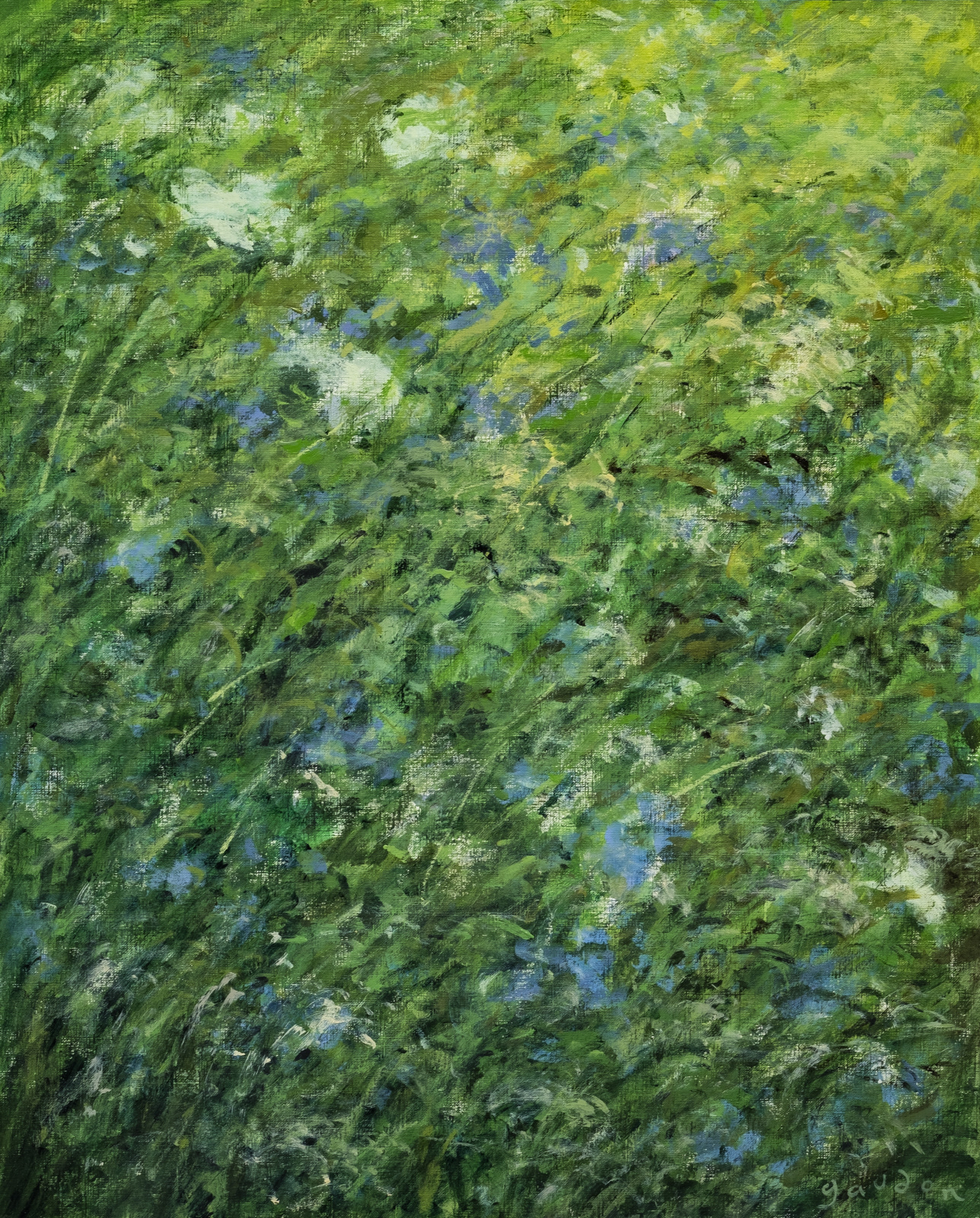 Wildflowers, summer warmth (2023), acrylic on cellulose, 19 x 24 inches
