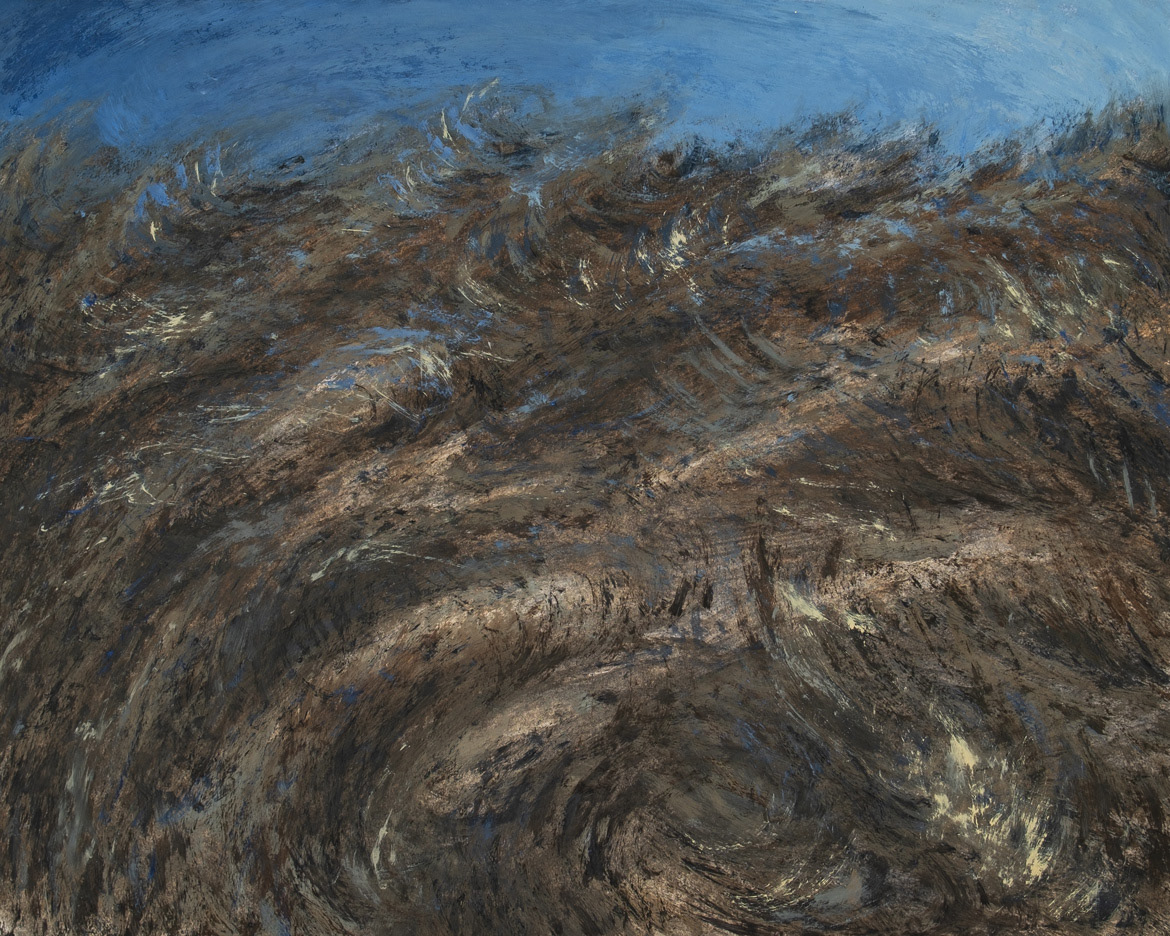 Water[land]scape 03 (2023), oil on paper, 50.8x40.64cm (20x16in)