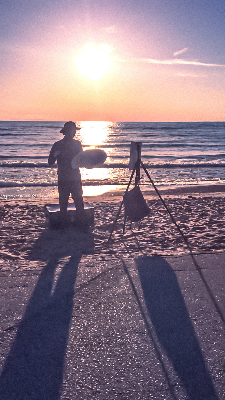 On location painting this series in Kincardine, Ontario, Canada