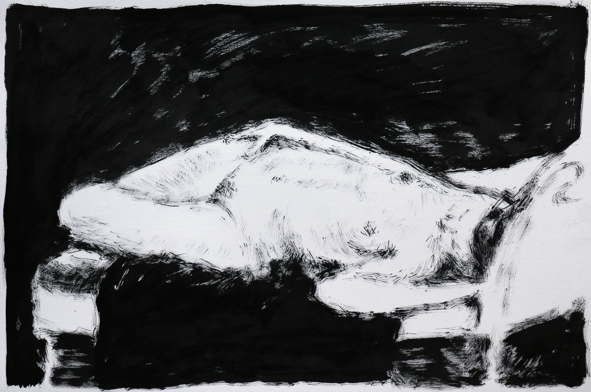 Sprawl II (2018), ink on paper, 19x12in