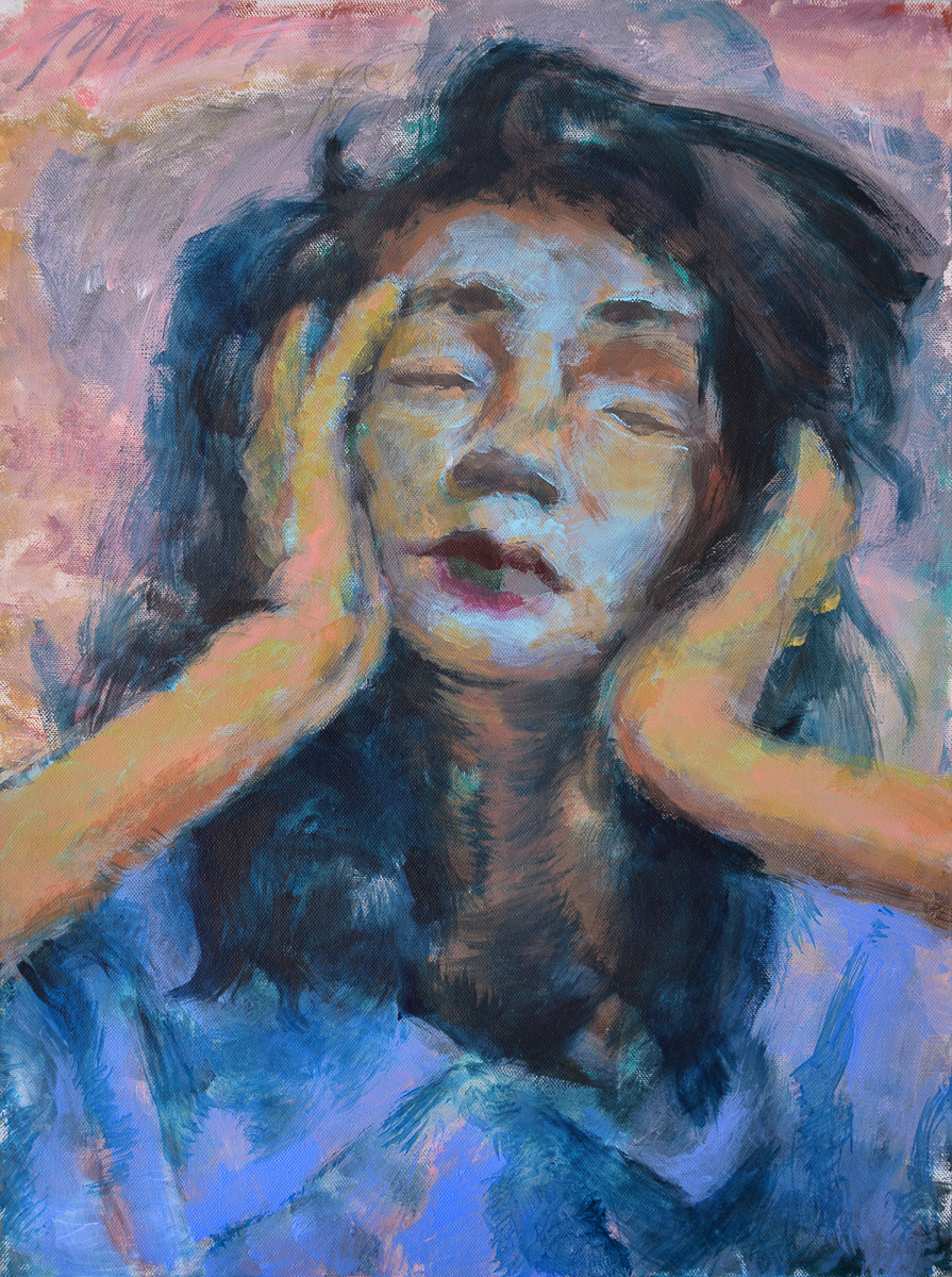 Stress (2017), acrylic on canvas, 18x24in