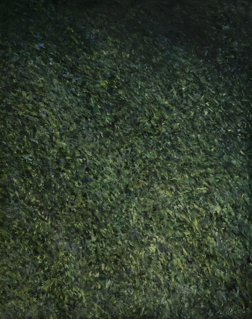Wildflowers, hiding place (2023), acrylic on cellulose, 24 x 30 inches
