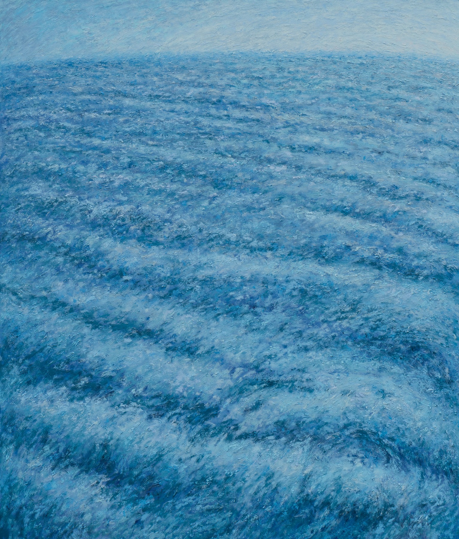 Land and sea ii (2024), oil on canvas, 34 x 40 inches