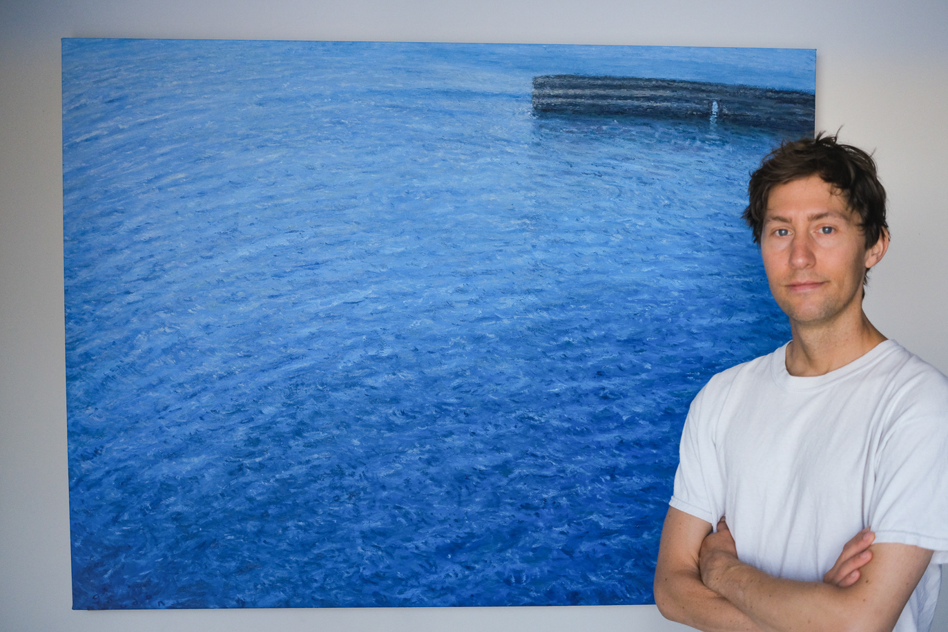 Curt with 'Ocean, brilliant blues'