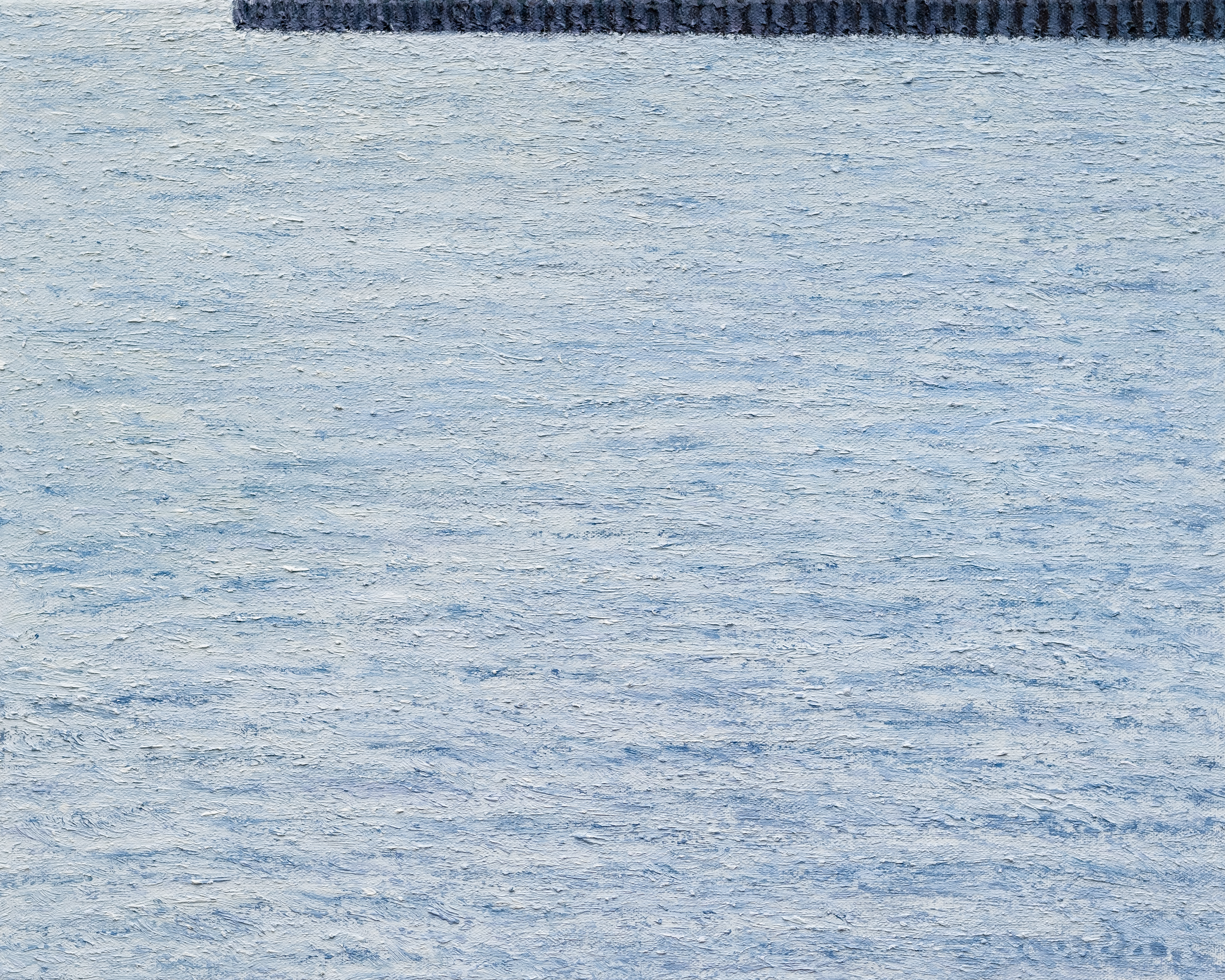 Lake Huron, soft evening (2022), oil on canvas, 20x16in