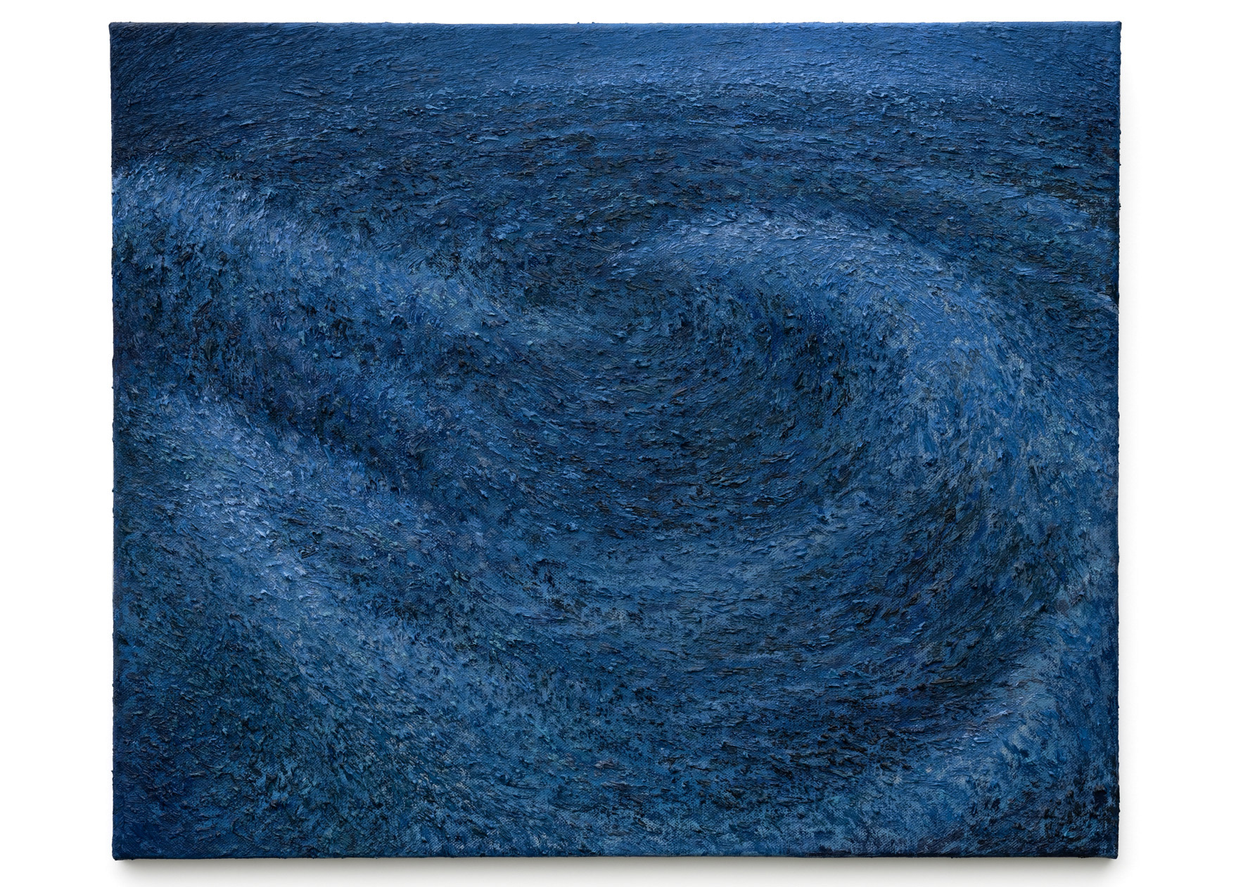 Stormy waves in midnight blue (2023), oil on canvas, 60.96x50.8cm (24x20in) (2023), oil on canvas, 60.96x50.8cm (24x20in)