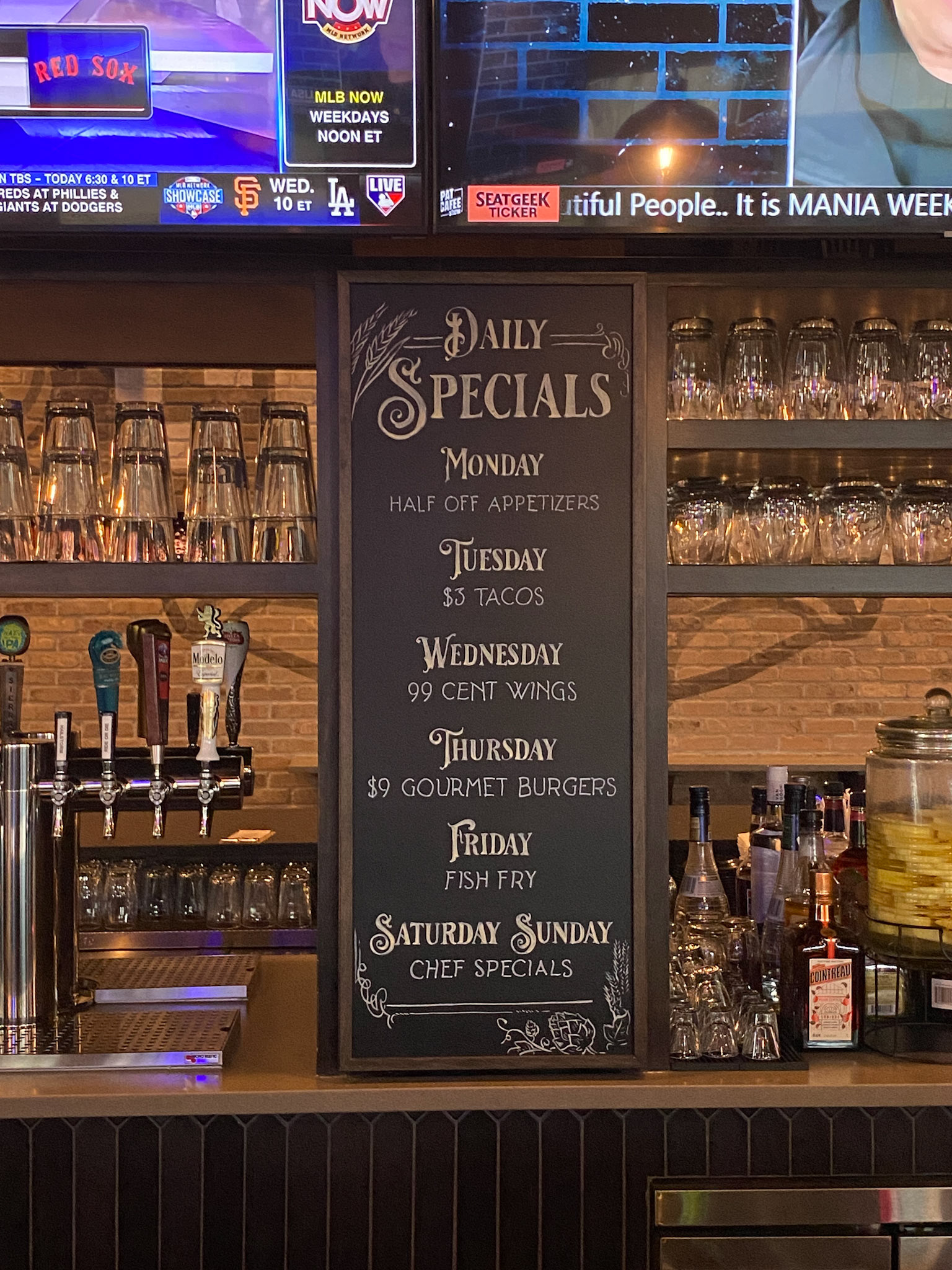 Hand Painted Menu Board