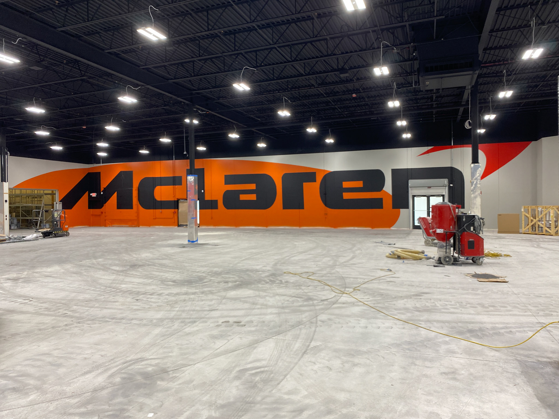 Hand Painted sign and mural for Motor Cars of Chicago in Joliet IL