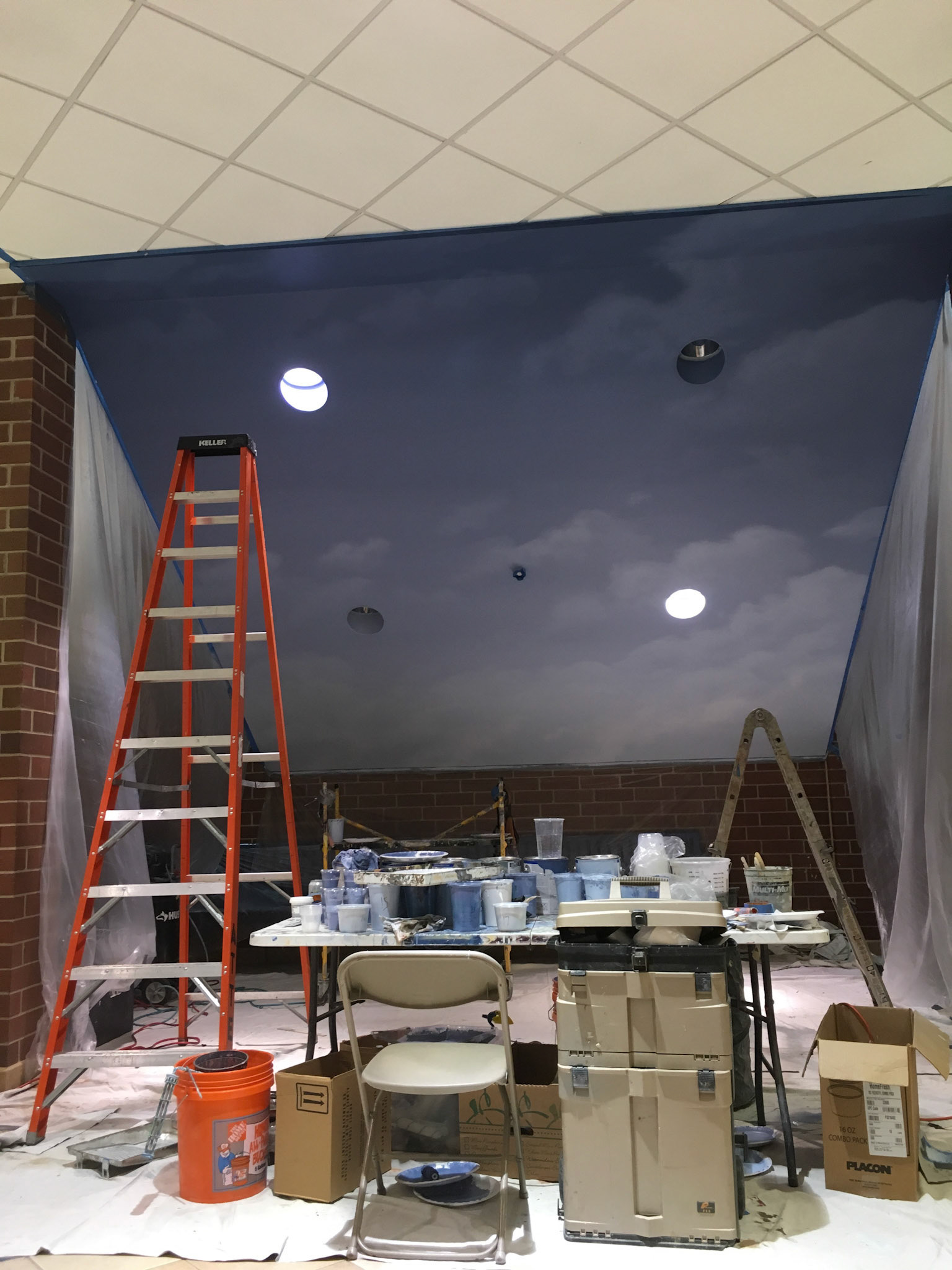 First phase of the mural
