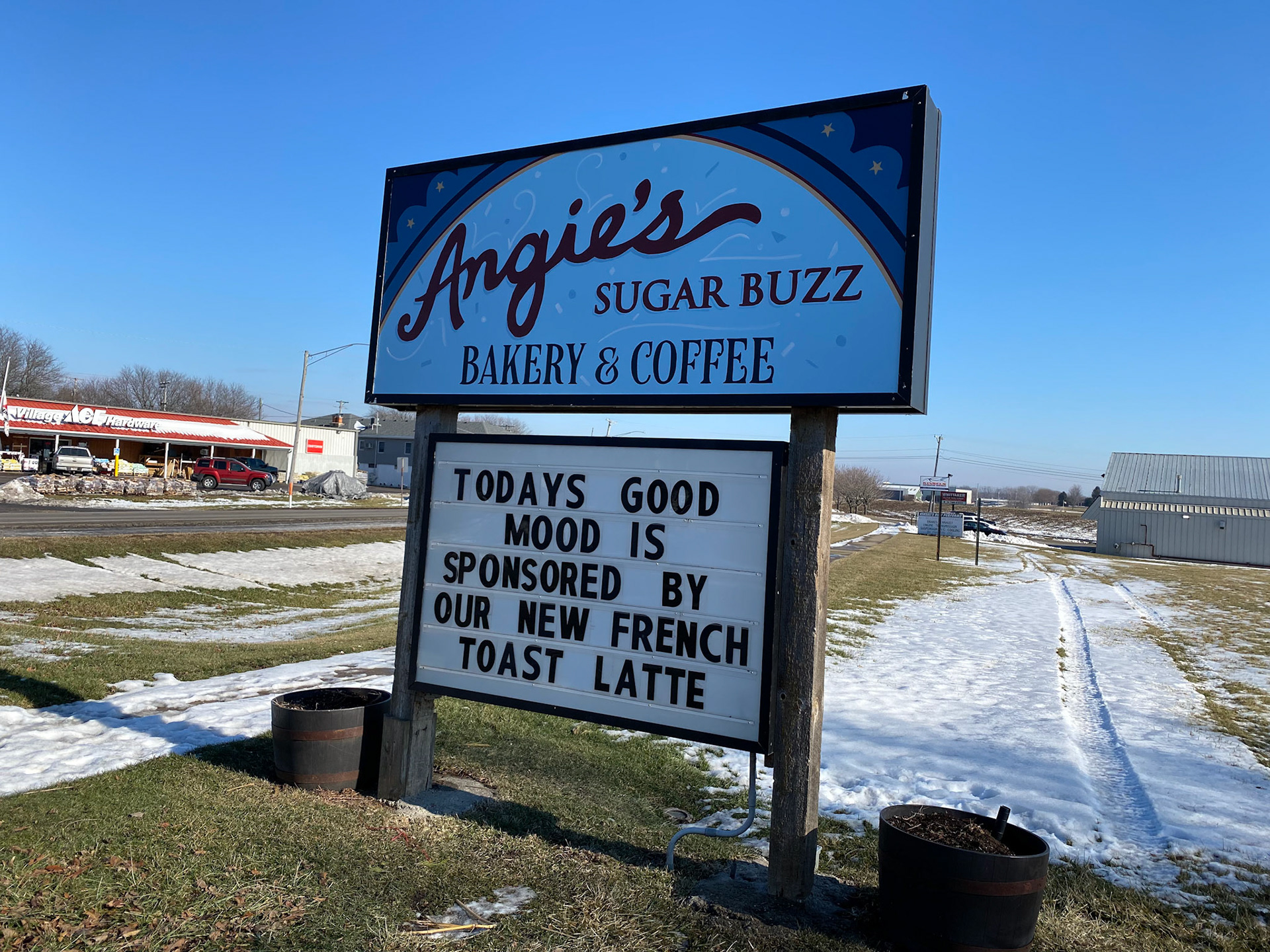 Custom Hand Painted Sign for Bakery Coffee Shop