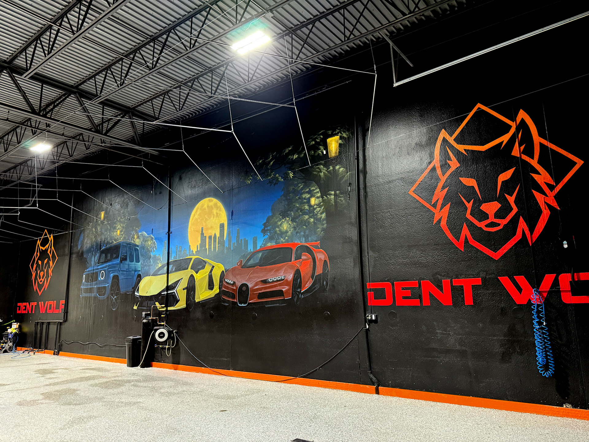 Finished business signage mural section