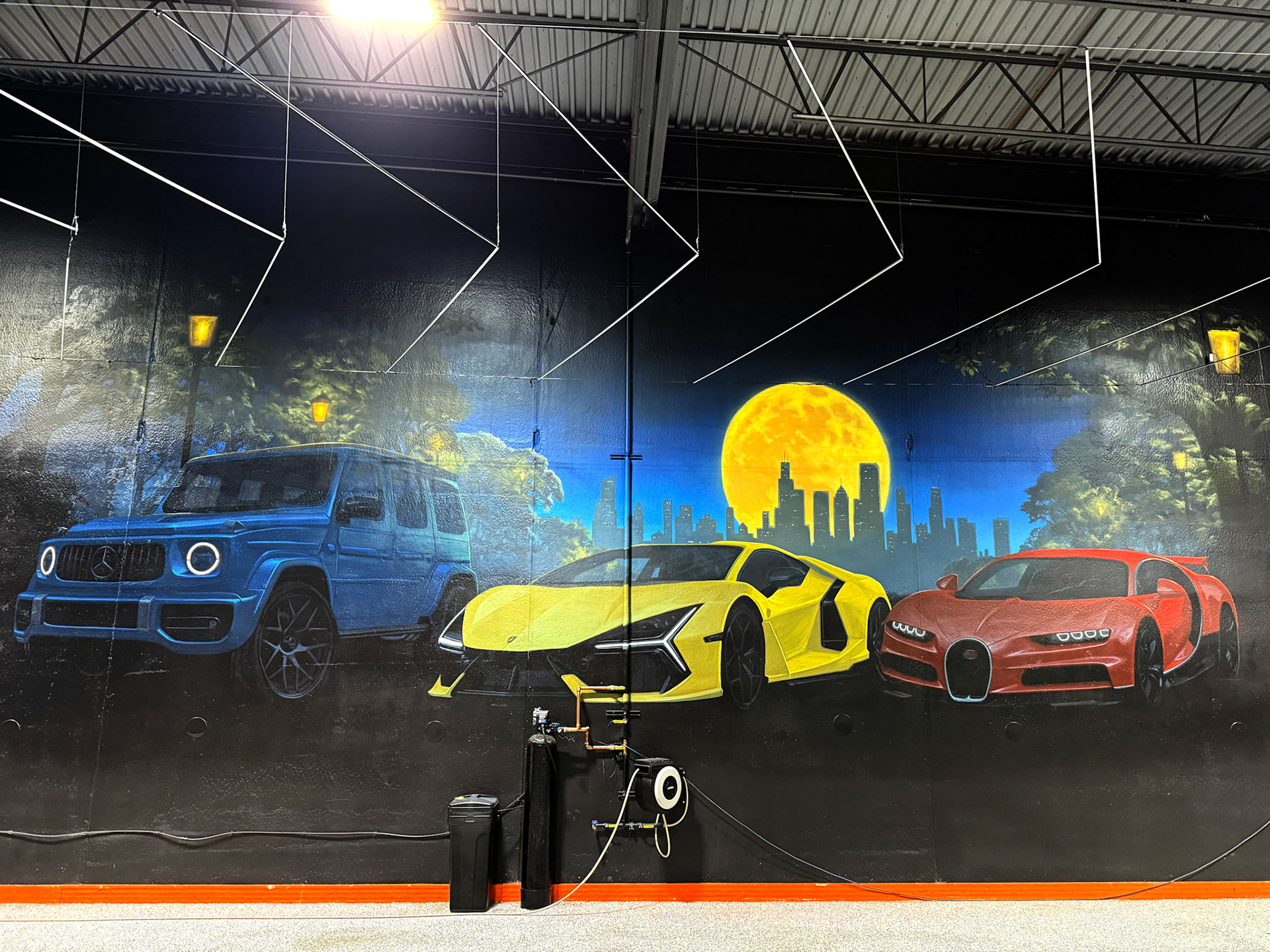 Finished business signage mural section