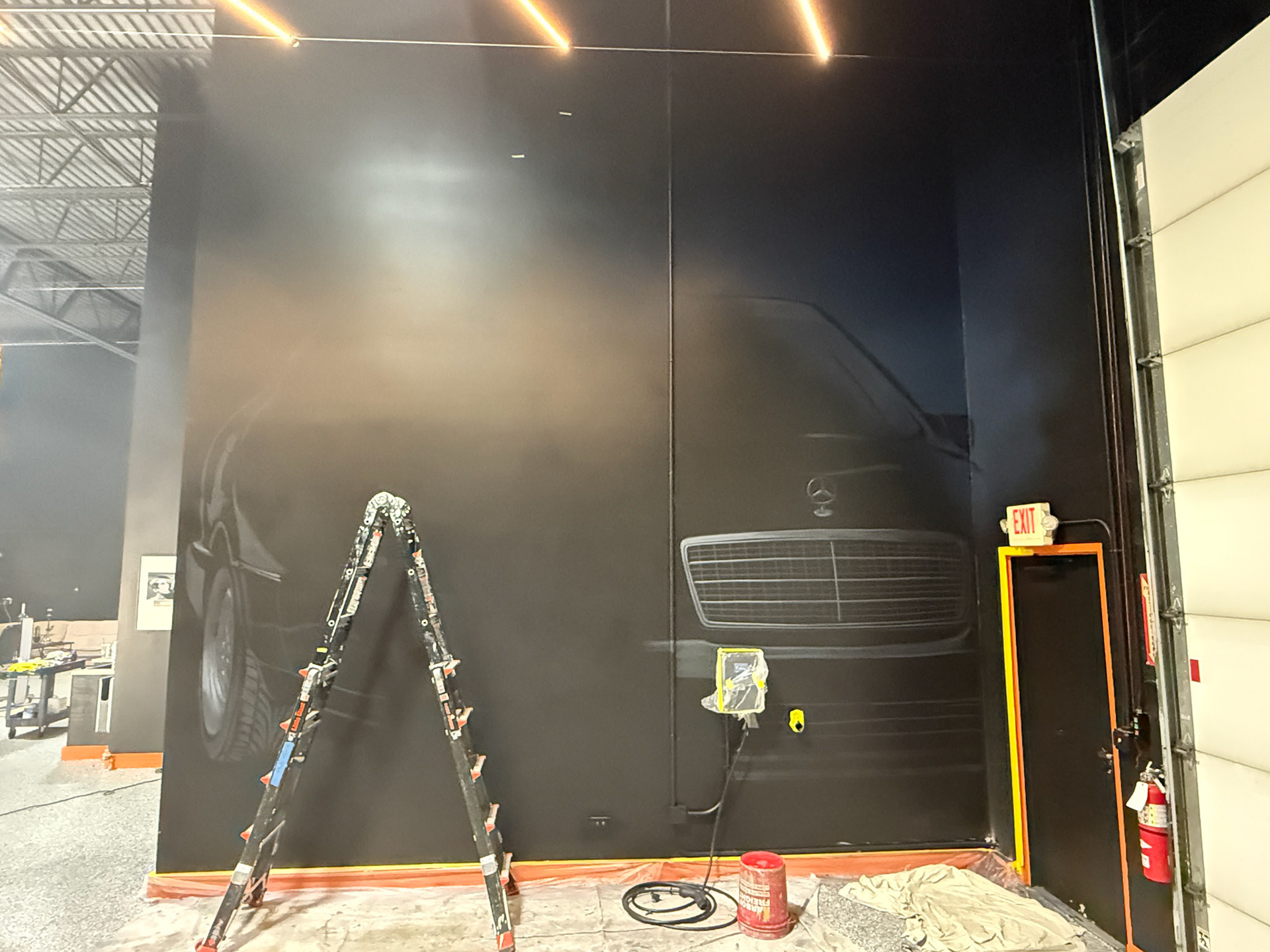 Custom Hand-Painted Signage with Mercedes in Joliet, Illinois
