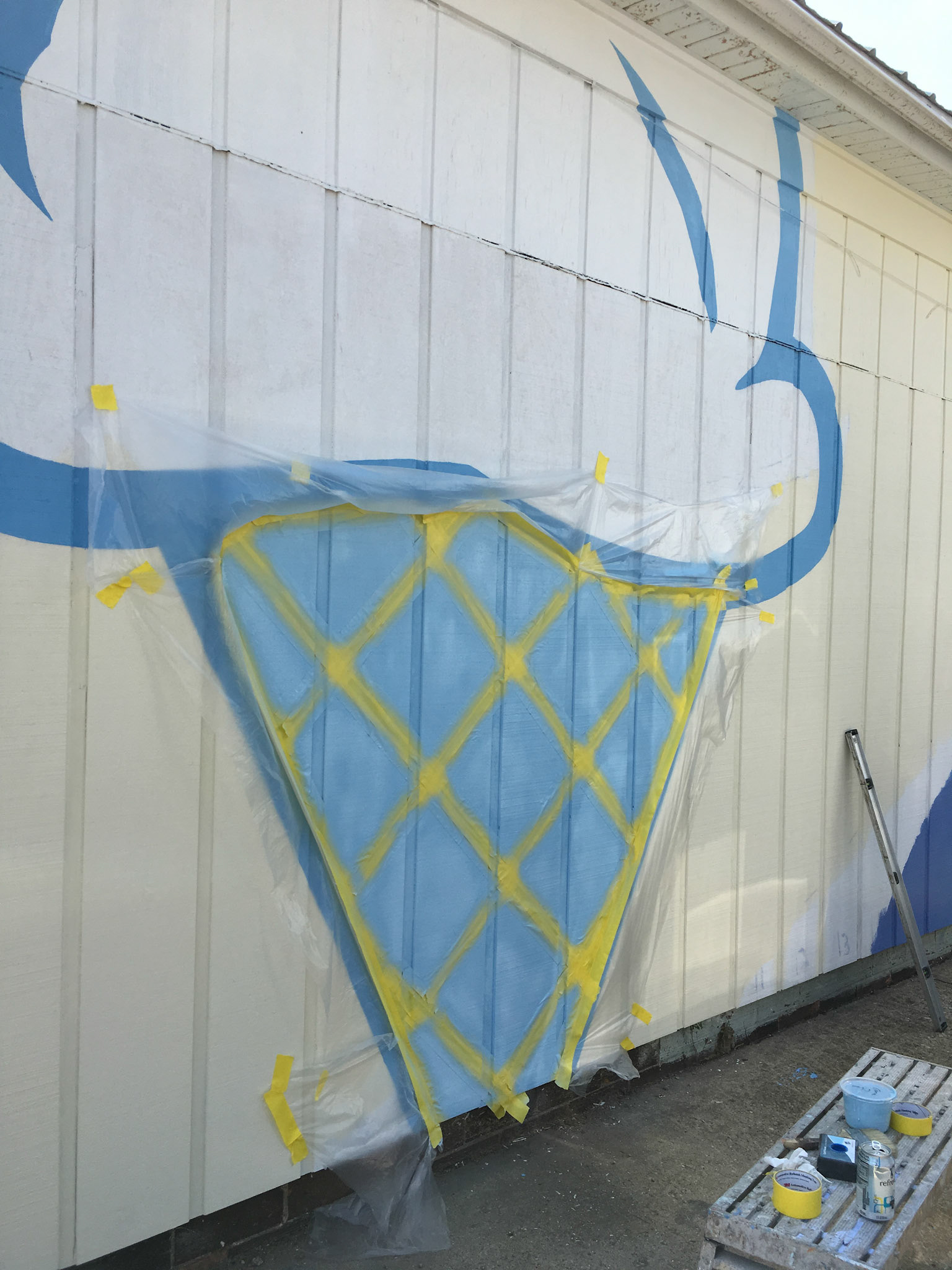 Hand Painted Mural Sign for Ice Cream Diner