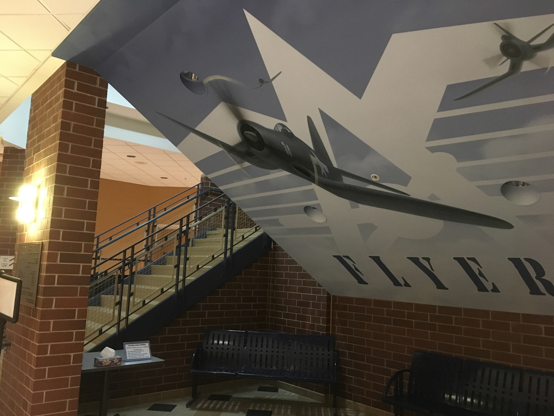 Side view of completed section