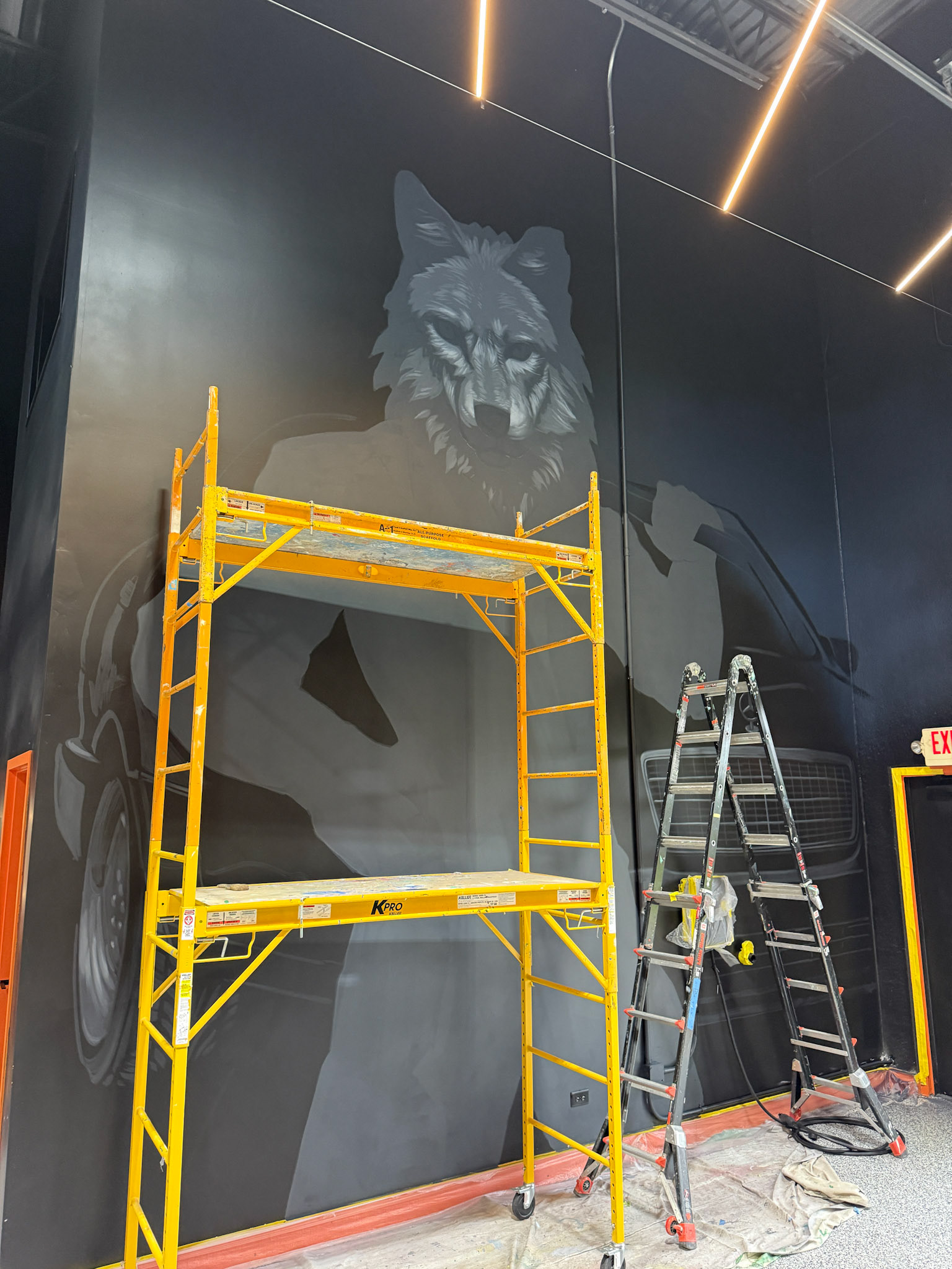 Custom Hand-Painted Signage with Mercedes in Joliet, Illinois