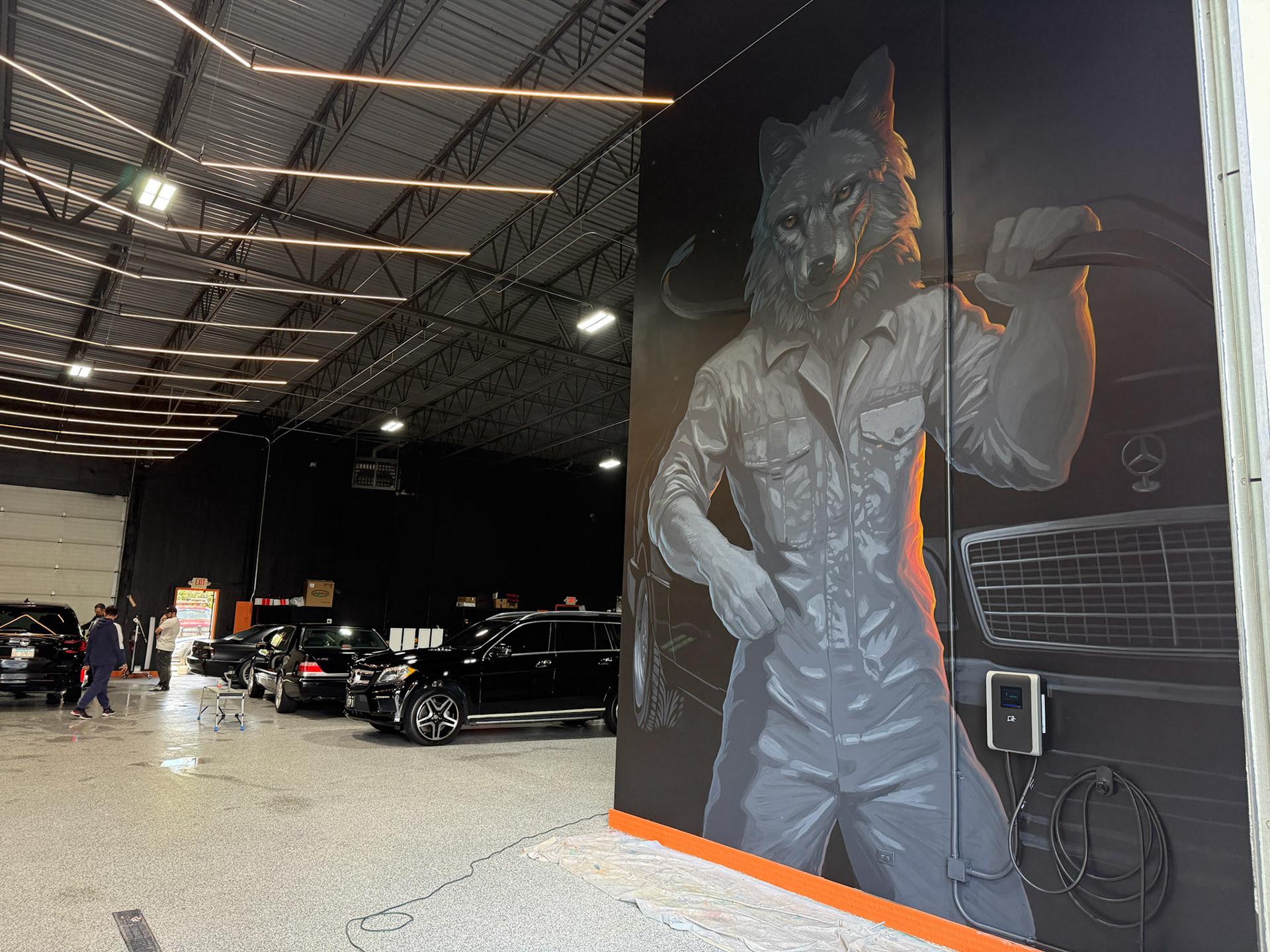 Custom Hand-Painted Signage with Mercedes in Joliet, Illinois