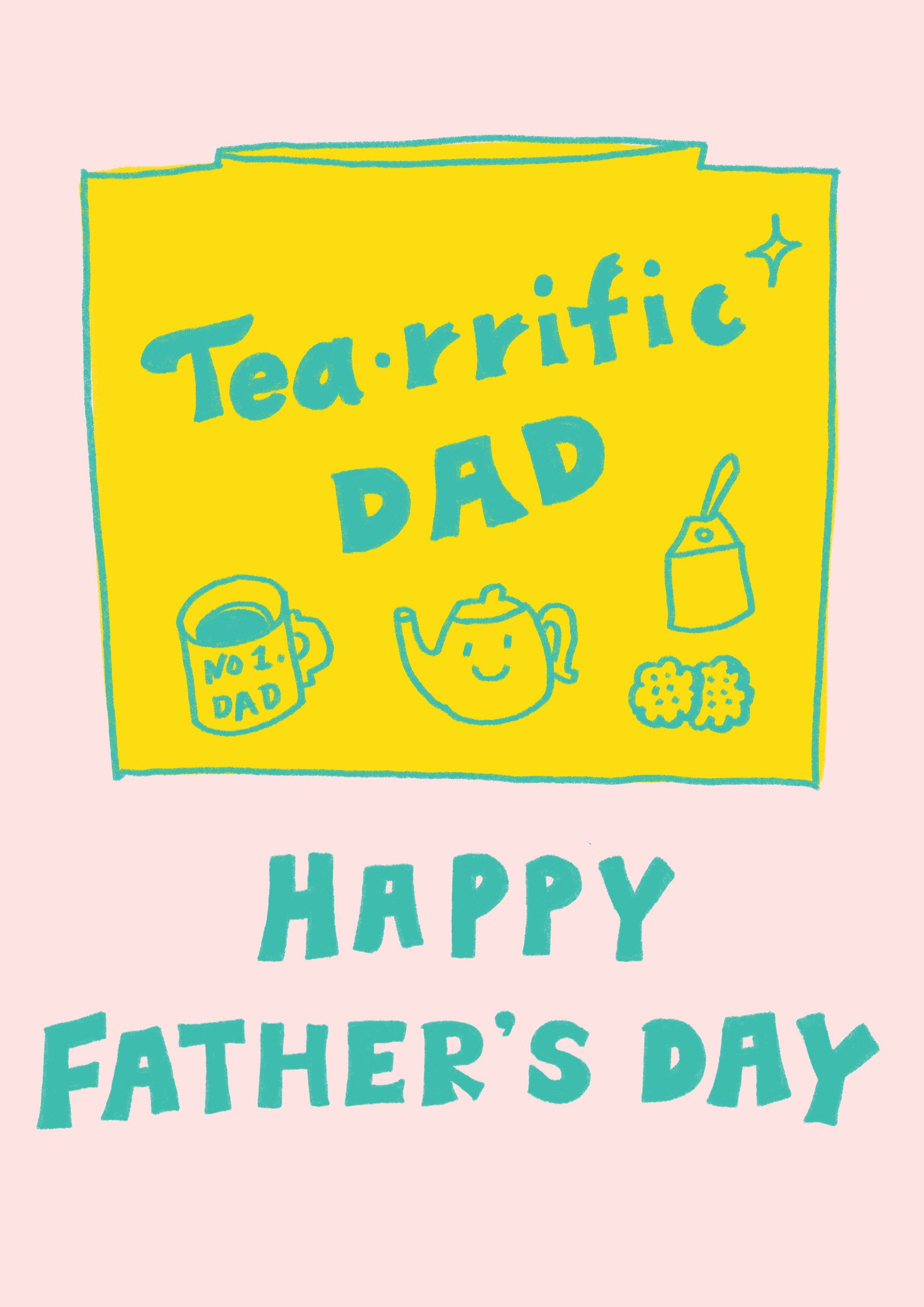 Tea-rrific Dad in Procreate