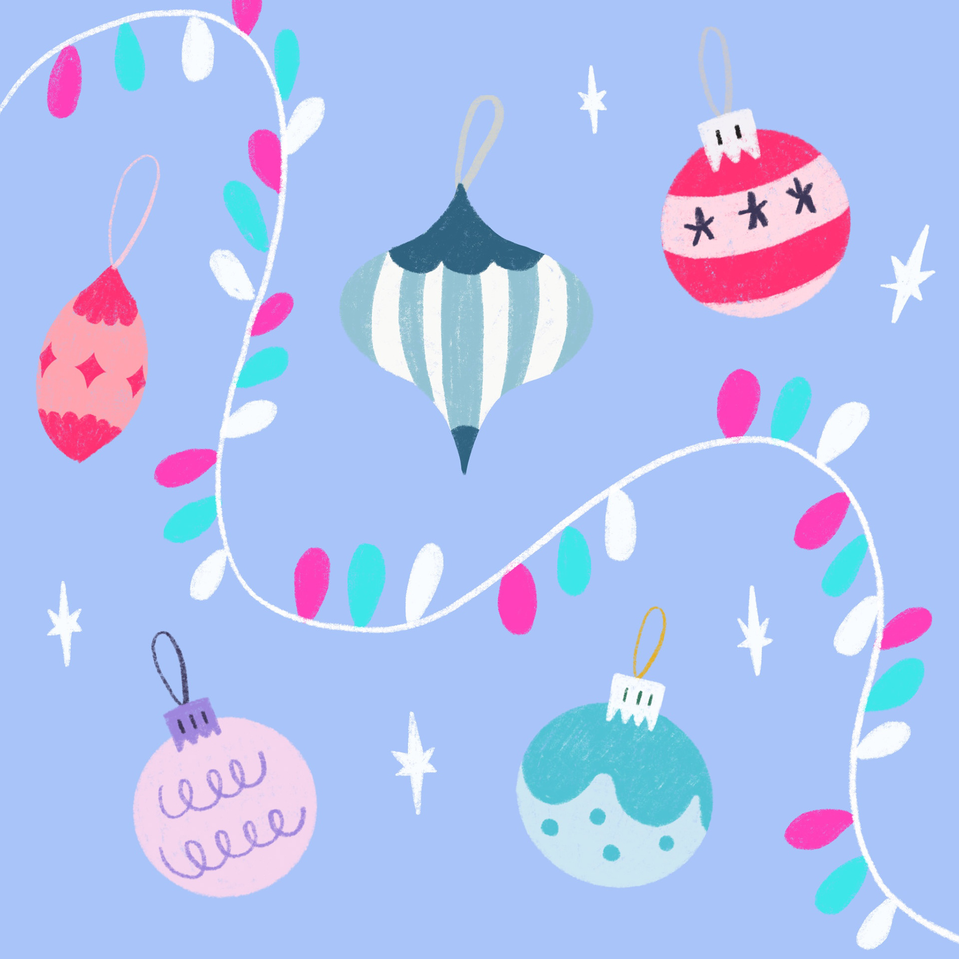 Baubles Xmas in Procreate