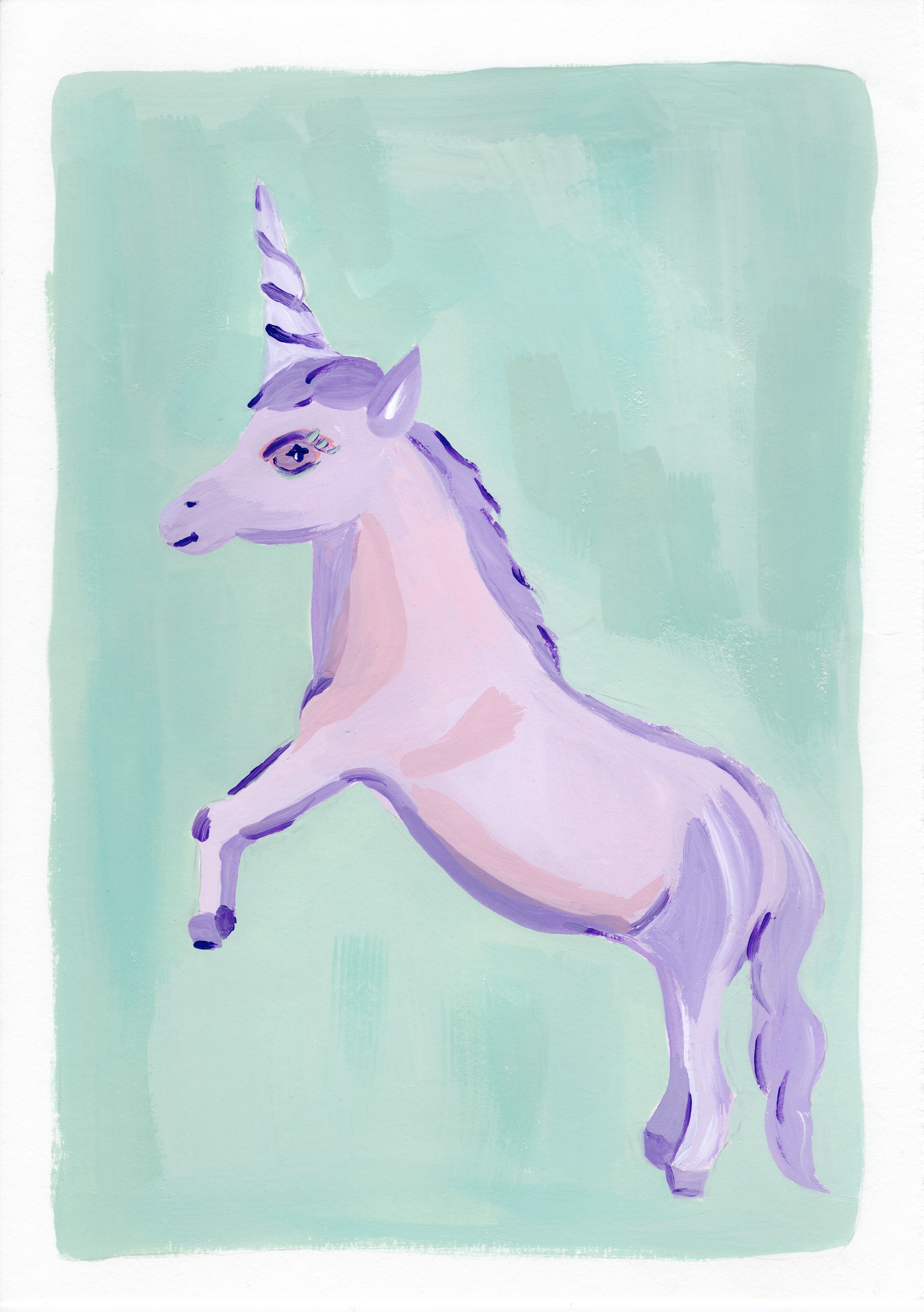Unicorn in Gouache