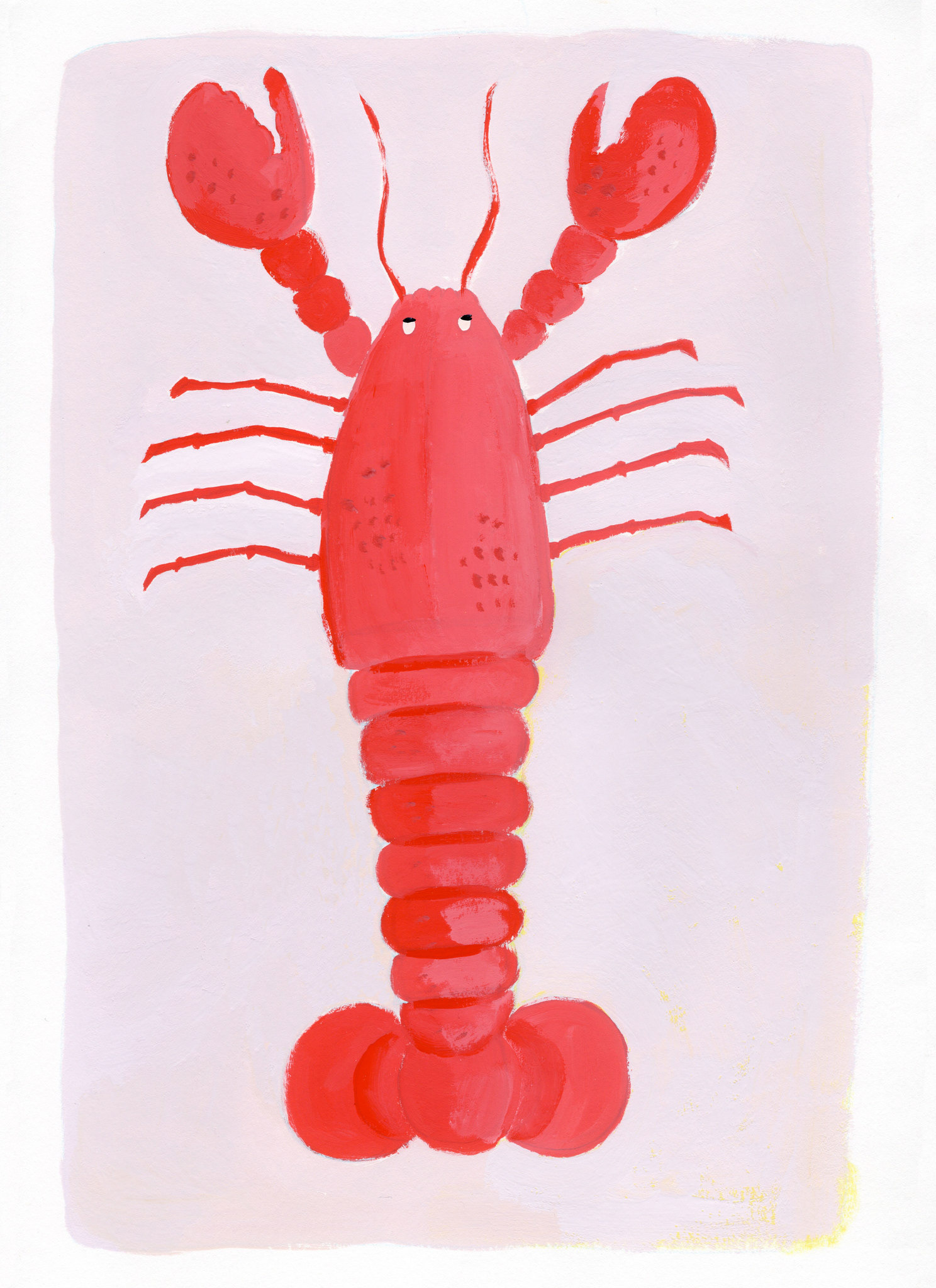 Lobster in Gouache