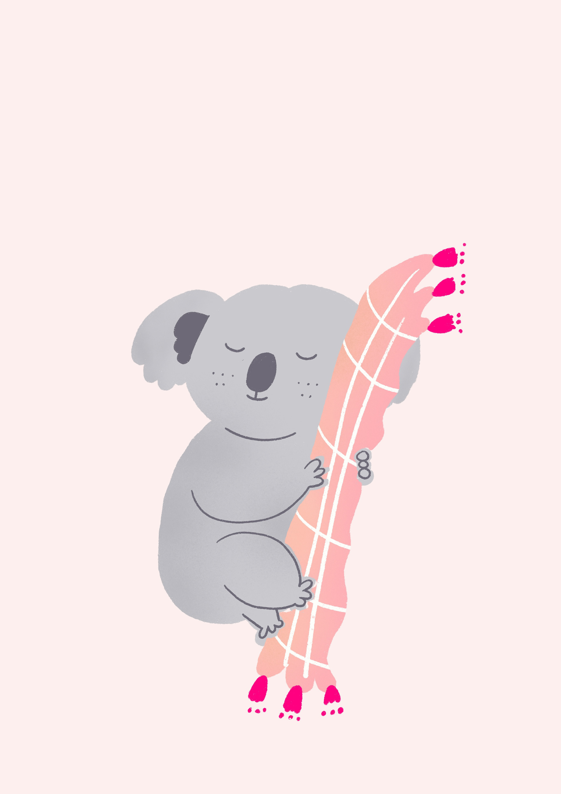 Koala with blanket in Procreate