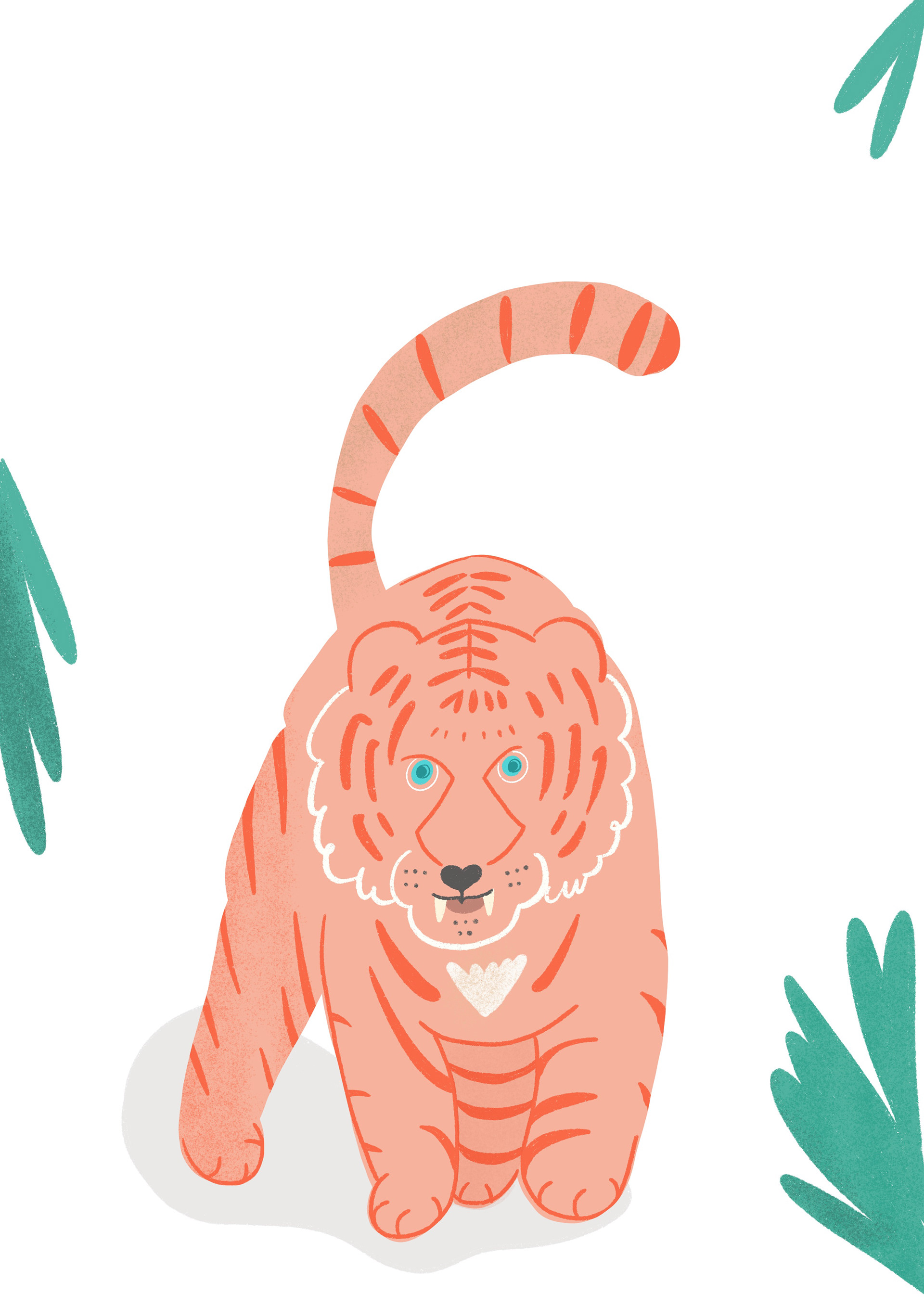 Tiger and jungle in Procreate